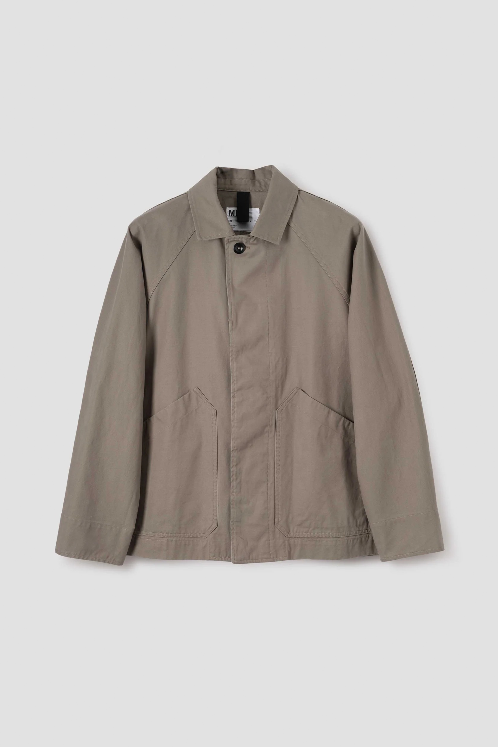 Raglan Jacket Plain Cotton Drill Taupe_4