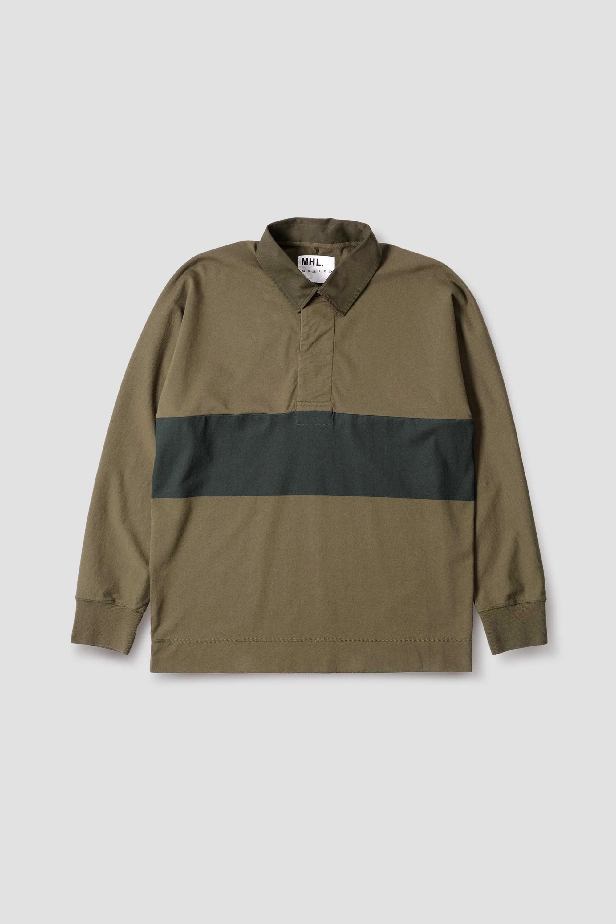 Rugby Shirt Matte Jersey Khaki Green/ Black Green_4