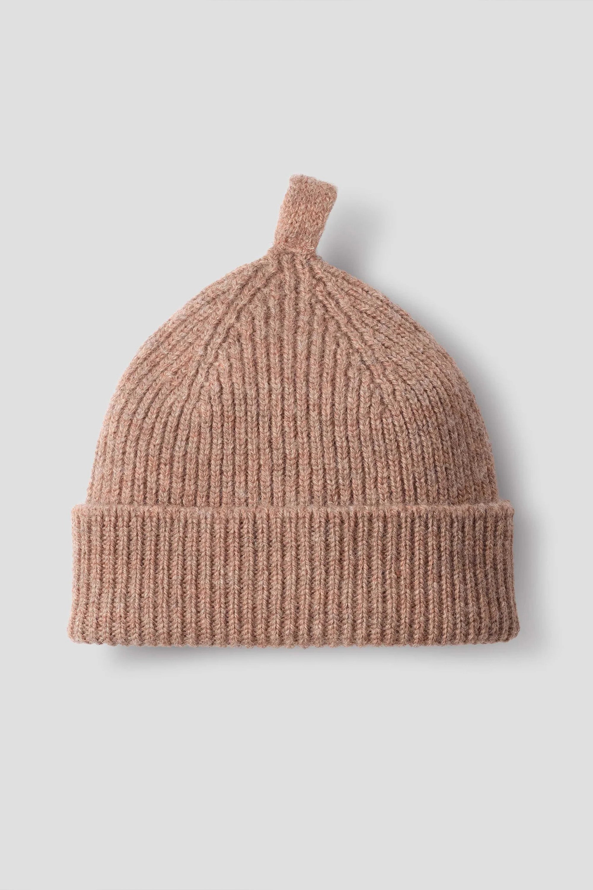 Simple Ribbed Beanie British Wool Mineral