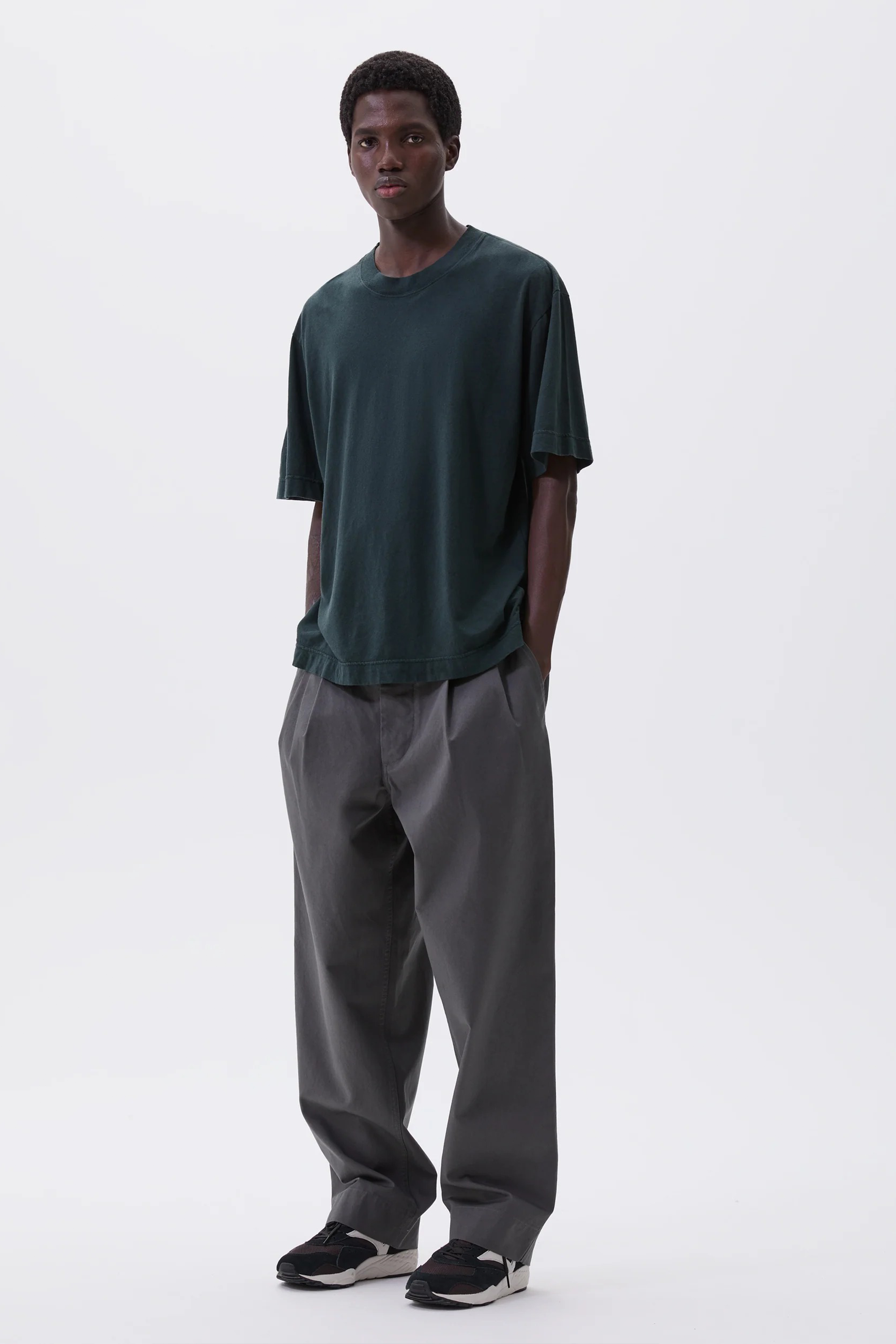 トップス MARGARET HOWELL 15SS Chunky Linen-Gray/L Margaret Howell Chunky Crewneck Linen Cotton Jumper