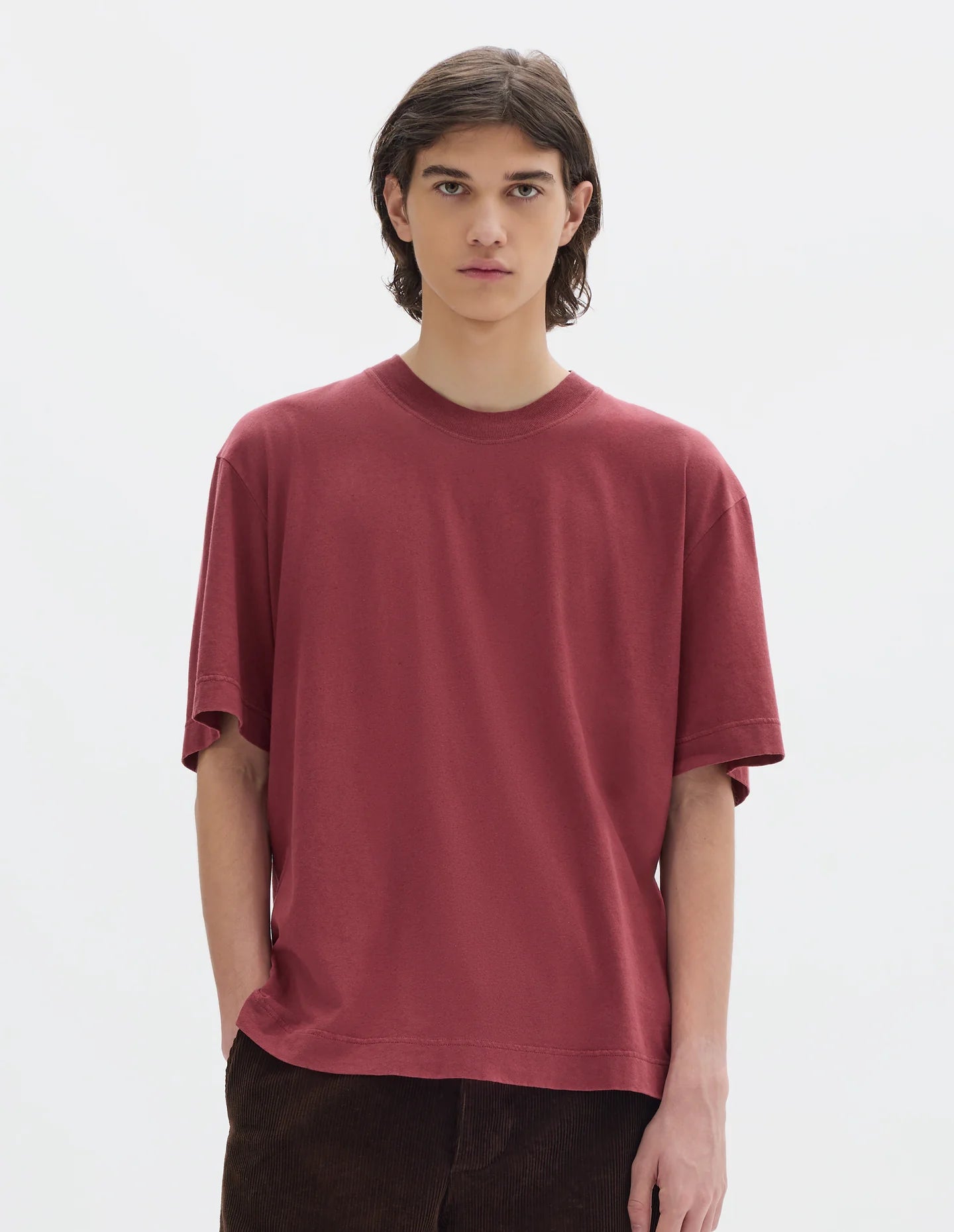 Simple T-Shirt Organic Cotton Linen Jersey Berry