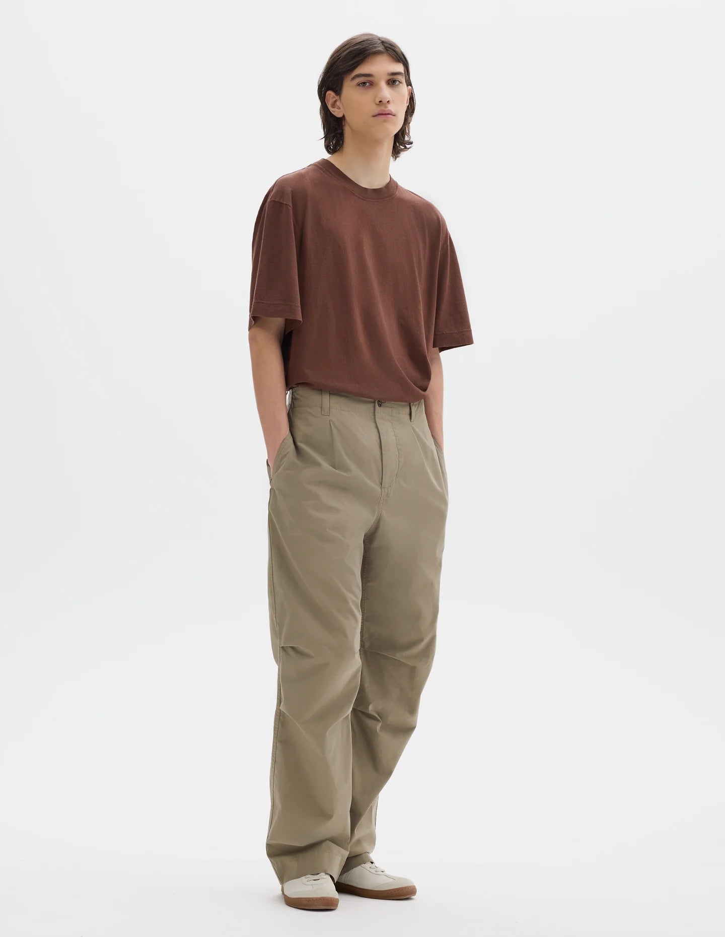 Simple T-Shirt Organic Cotton Linen Jersey Chestnut