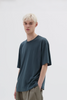 SPORTIVO STORE_Simple T-Shirt Organic Cotton Linen Jersey Mineral Blue
