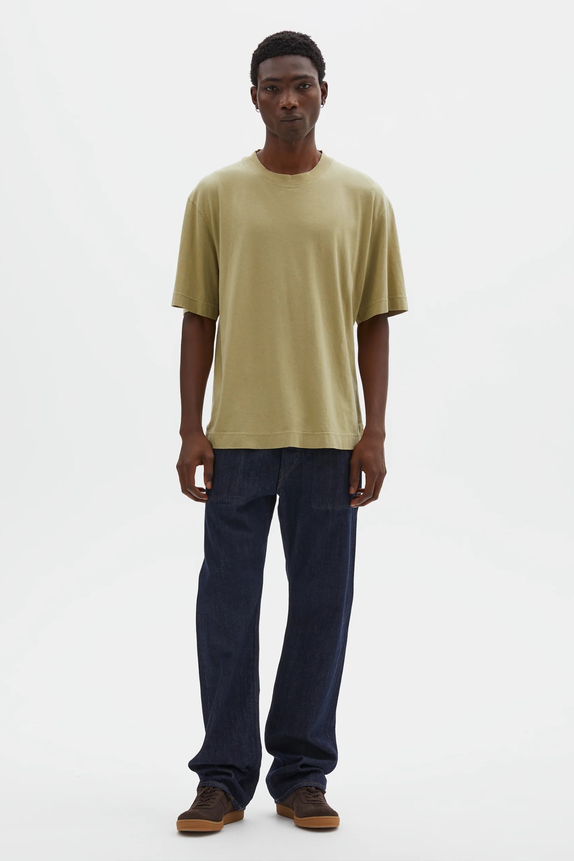 Simple T-Shirt Organic Cotton Linen Jersey Pale Green_2
