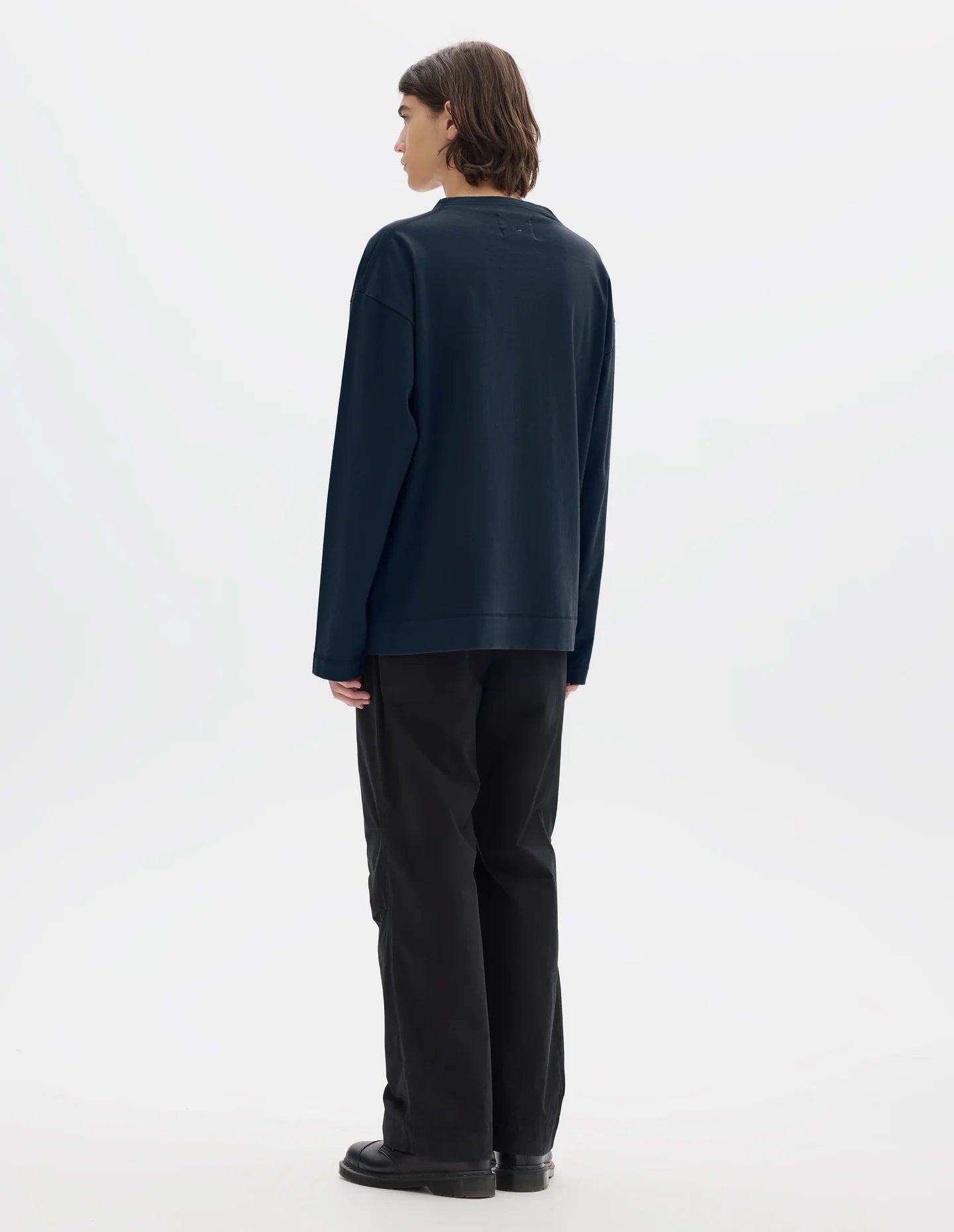 Smock Neck T-Shirt Light Cotton Jersey Ink