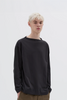SPORTIVO STORE_Smock Neck T-Shirt Light Cotton Jersey Off Black