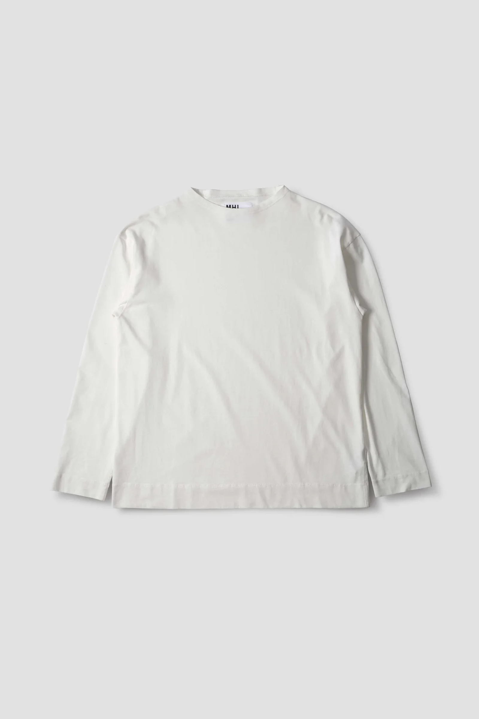 Smock Neck T-Shirt Light Cotton Jersey Off White_4