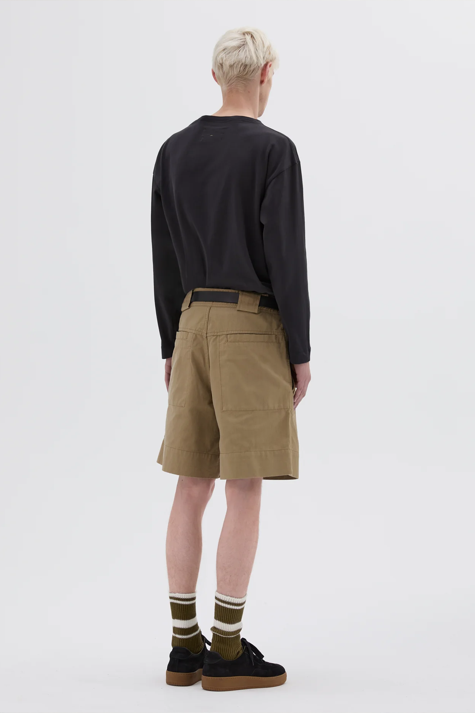 Sport Shorts Irregular Cotton Drill Oat