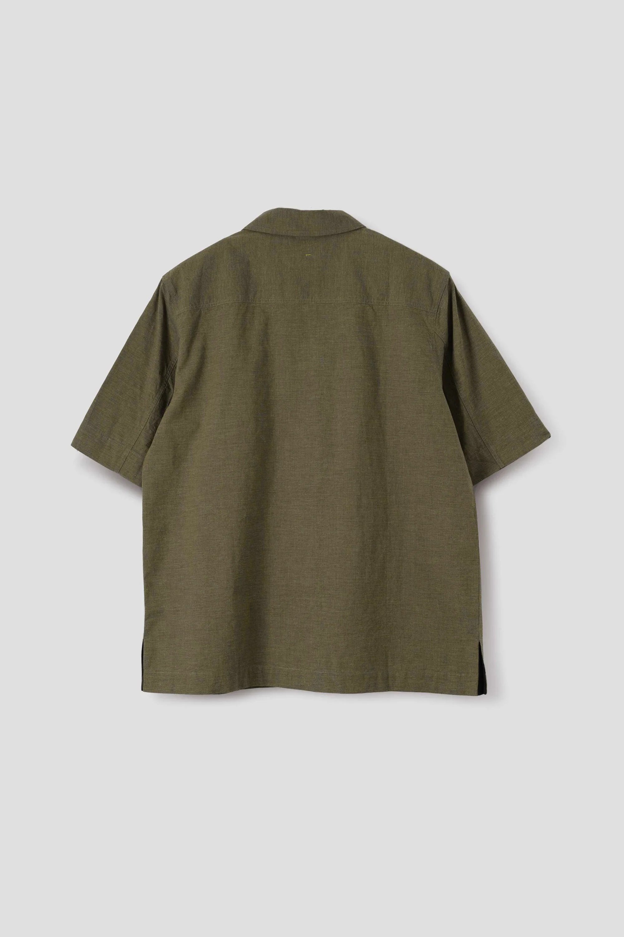SS PJ Shirt Dry Cotton End On End Moss_5