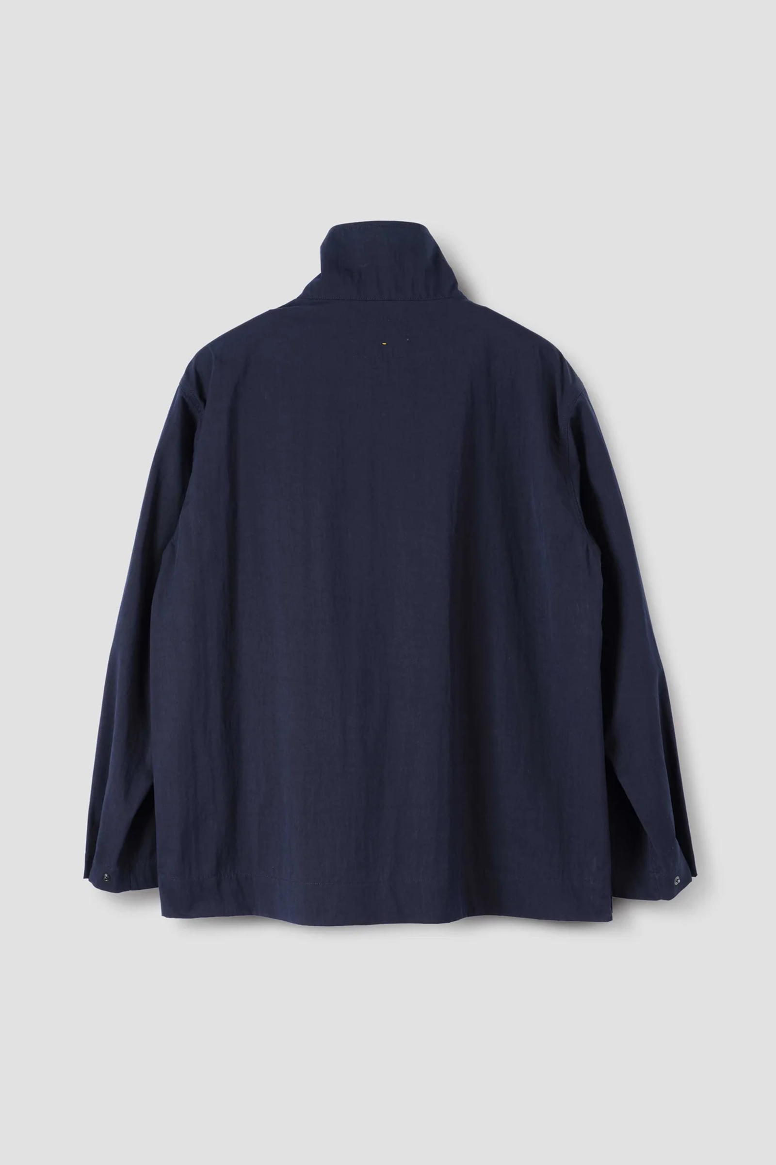 Stand Collar Anorak Proofed Cotton Nylon Navy_5