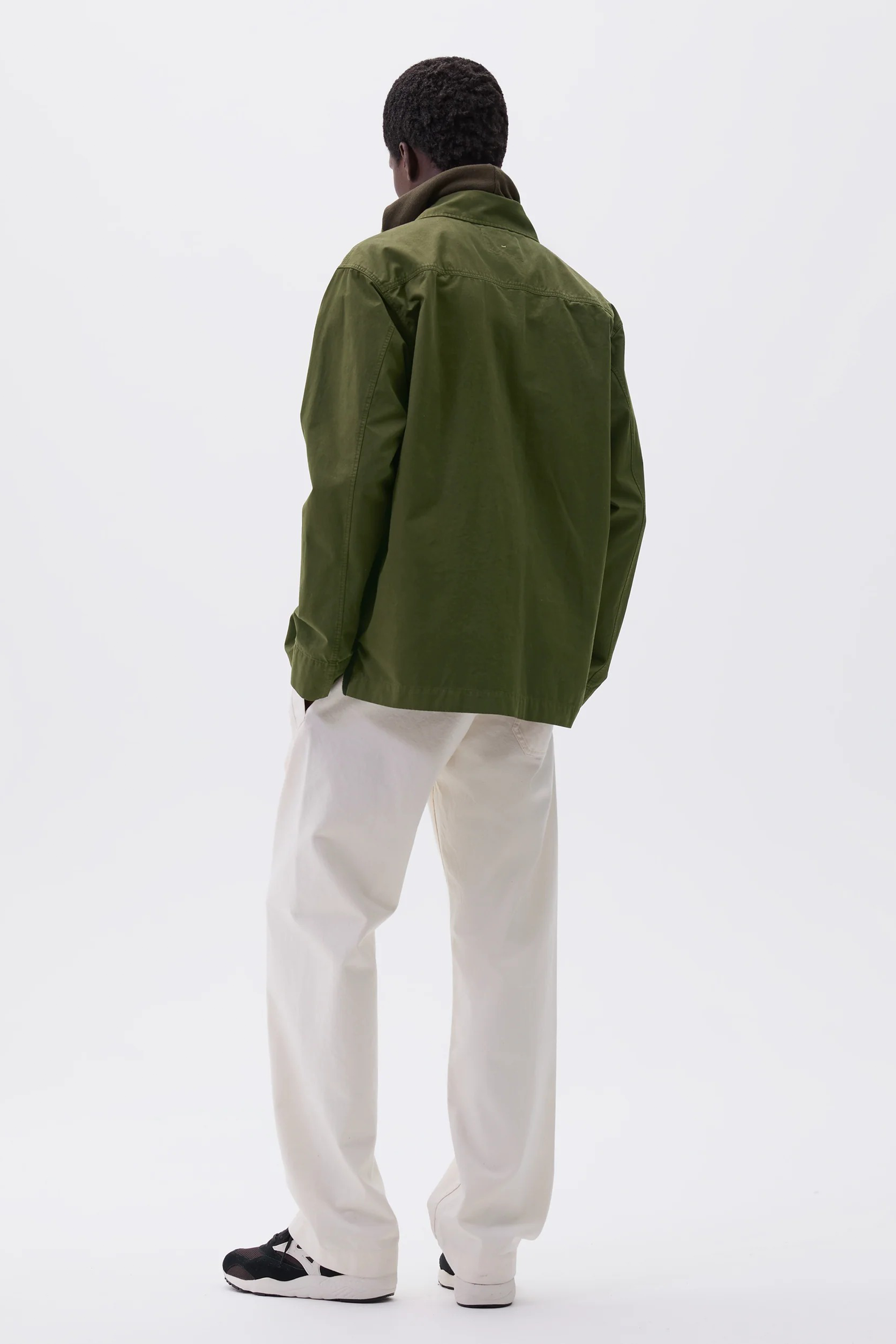 Storm Flap Shirt Brushed Cotton Twill Seaweed