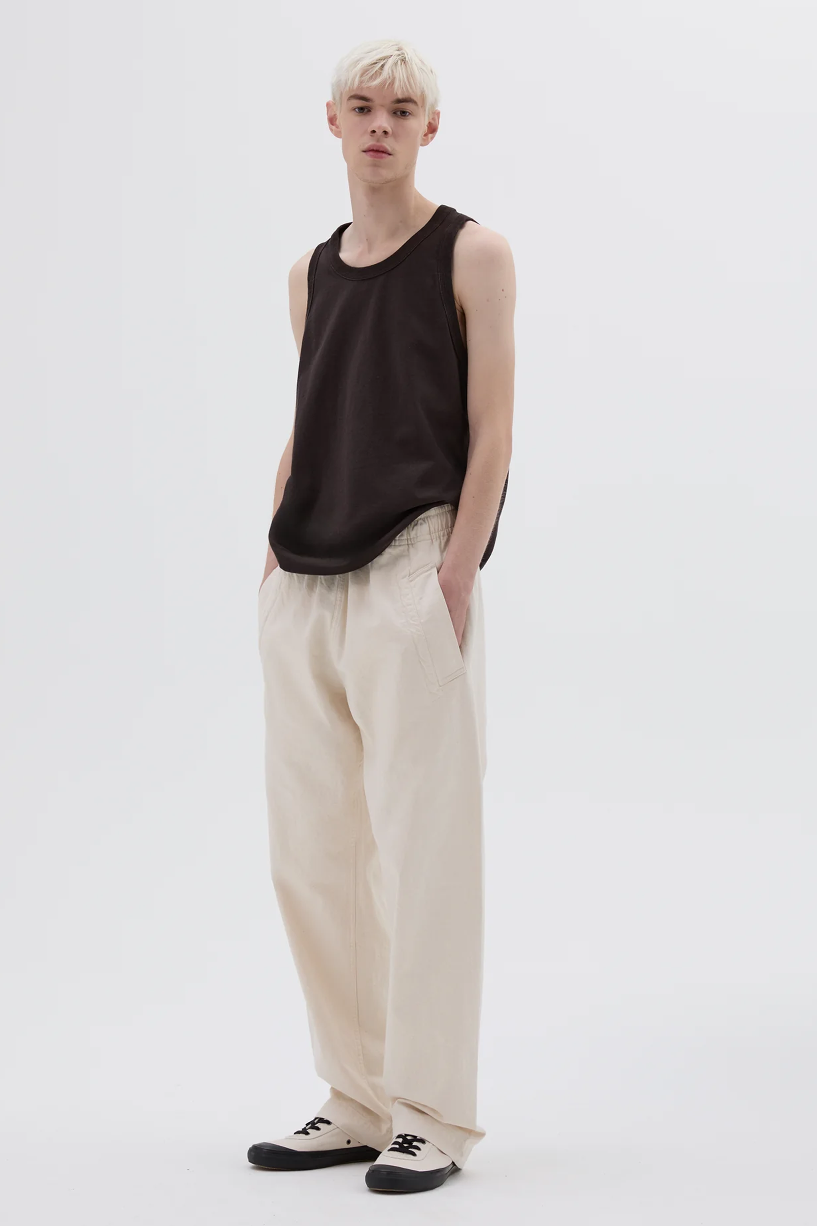 SPORTIVO [Surplus vest heavy cotton jersey dark chocolate]