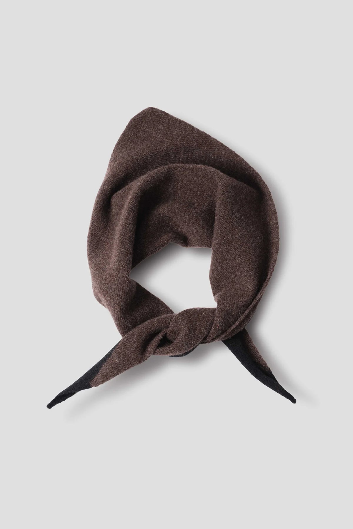 Tipped Scout Scarf Lambswool Chocolate/ Black_2