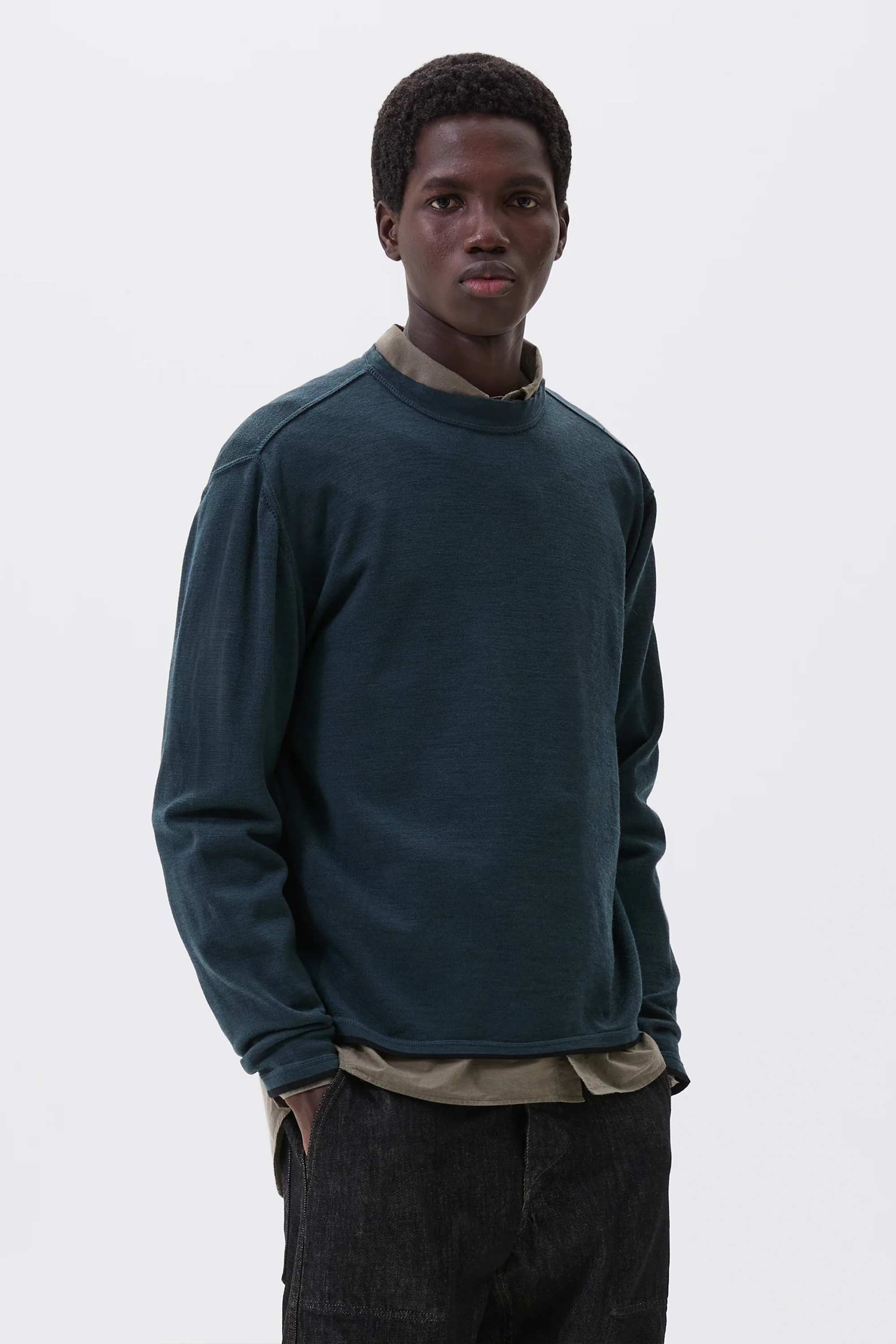 Tipped Thermal Fine Merino Wool Algae_1