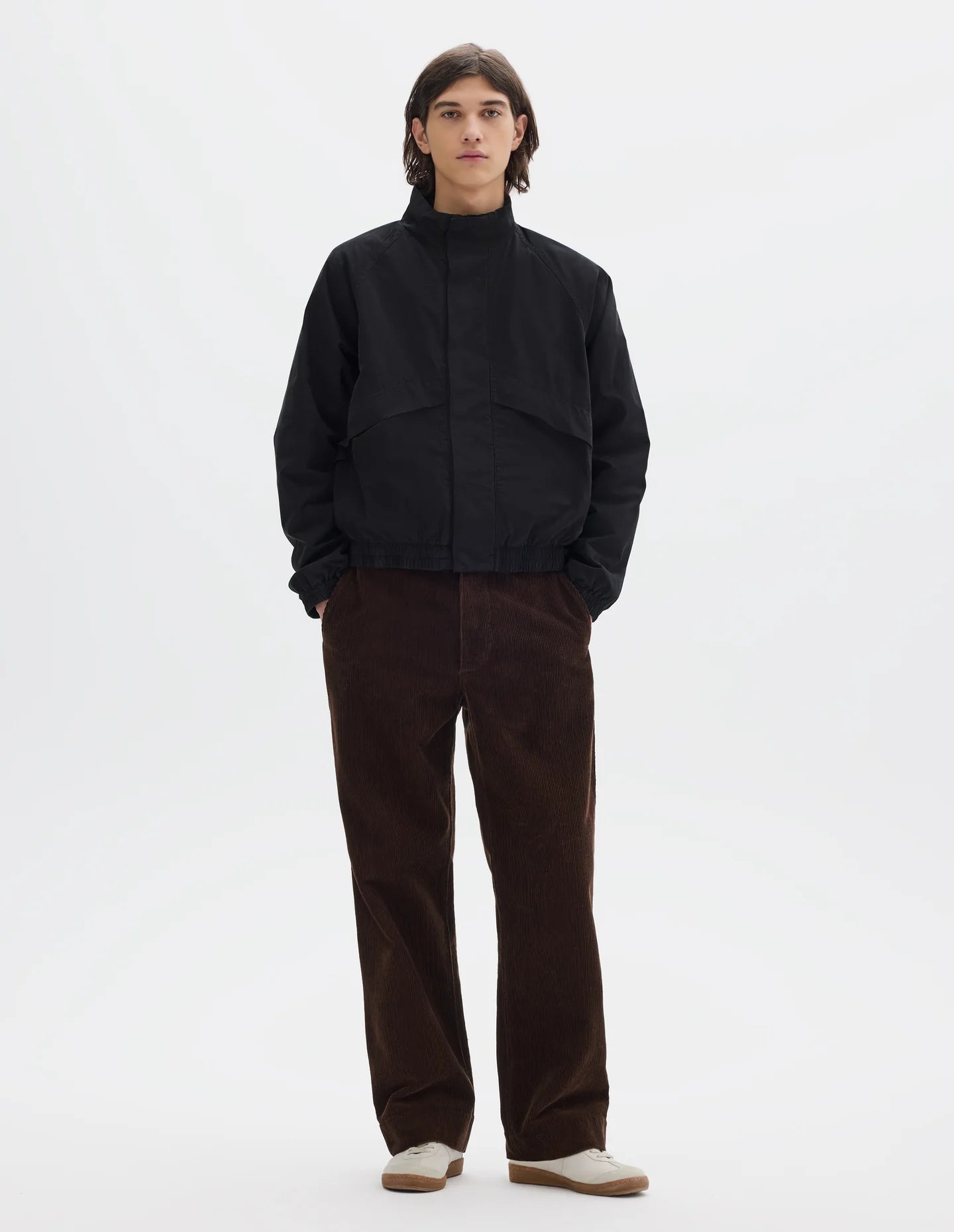Track Jacket Crisp Cotton Poplin Black