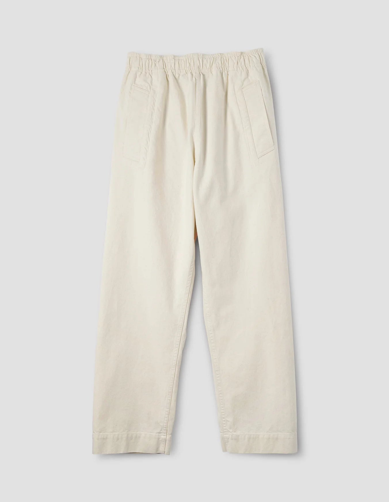 Wide Leg Jogger Workwear Cotton Twill Off White