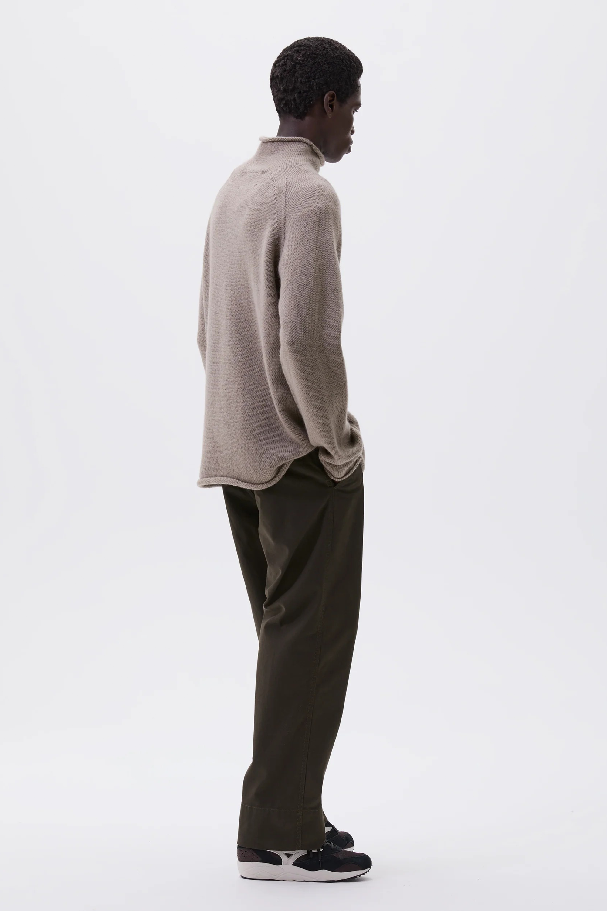 トップス MARGARET HOWELL 15SS Chunky Linen-Gray/L MARGARET HOWELL CROSS OVER V-NECK SLIPOVER – PLAIN GOODS
