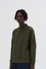 SPORTIVO STORE_Zip Neck Sweatshirt Lightweight Loopback Uniform Green