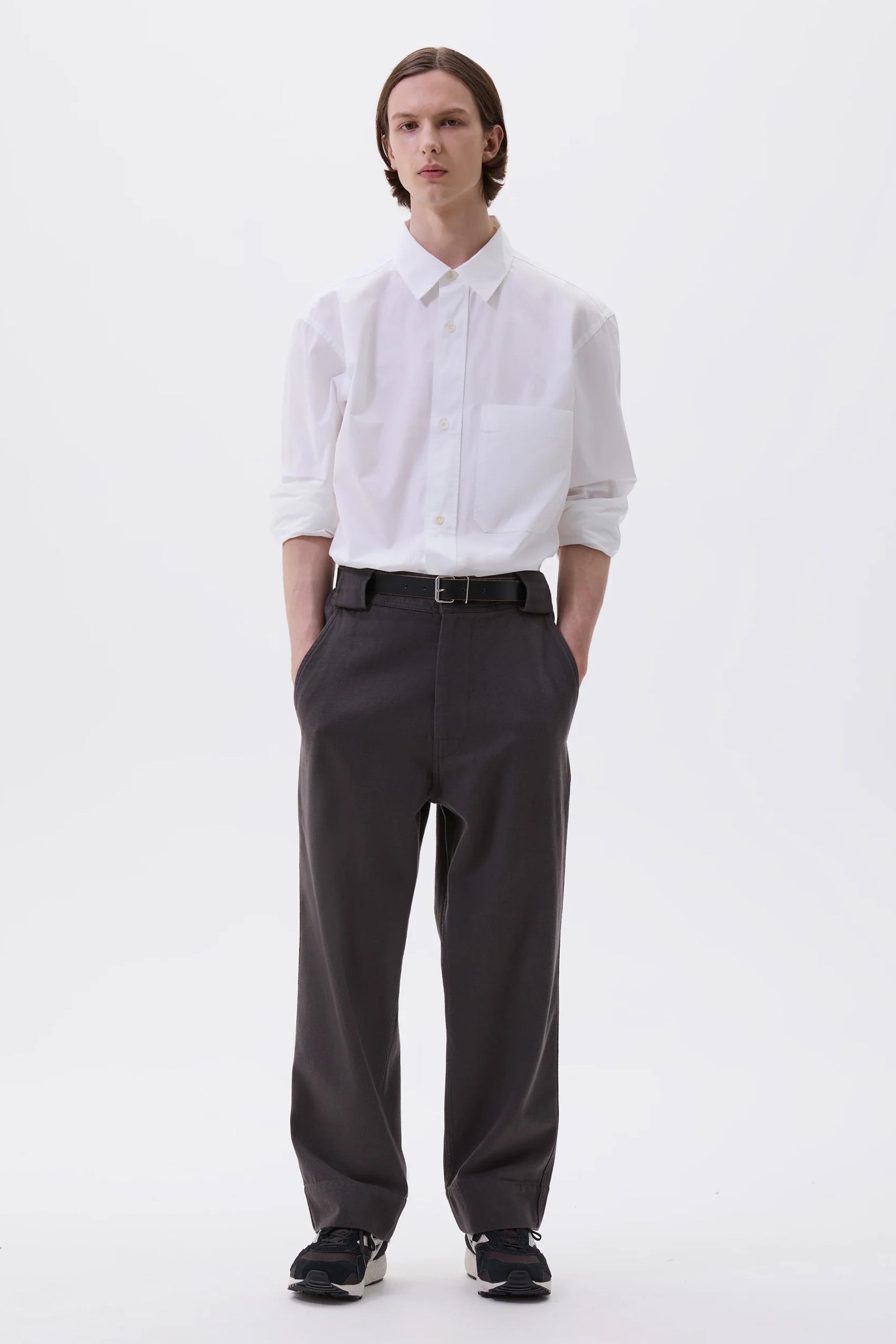 Sports Trousers Cotton Wool Drill Graphite_1
