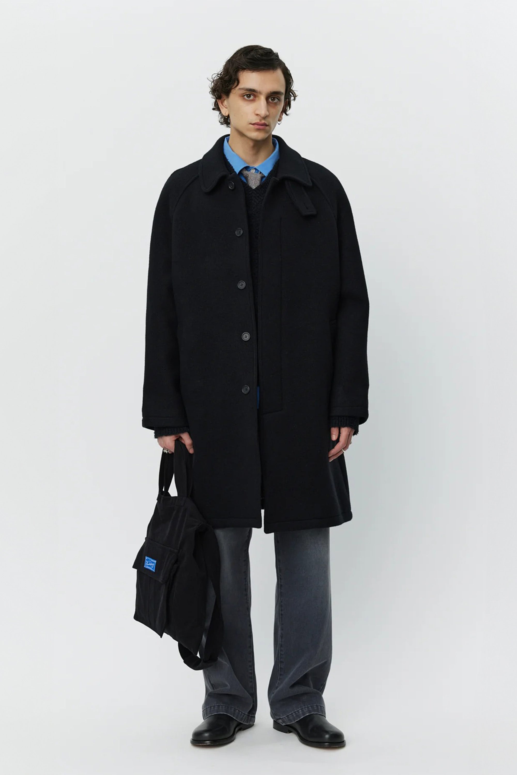Accession Coat Black Recycled Wool_1