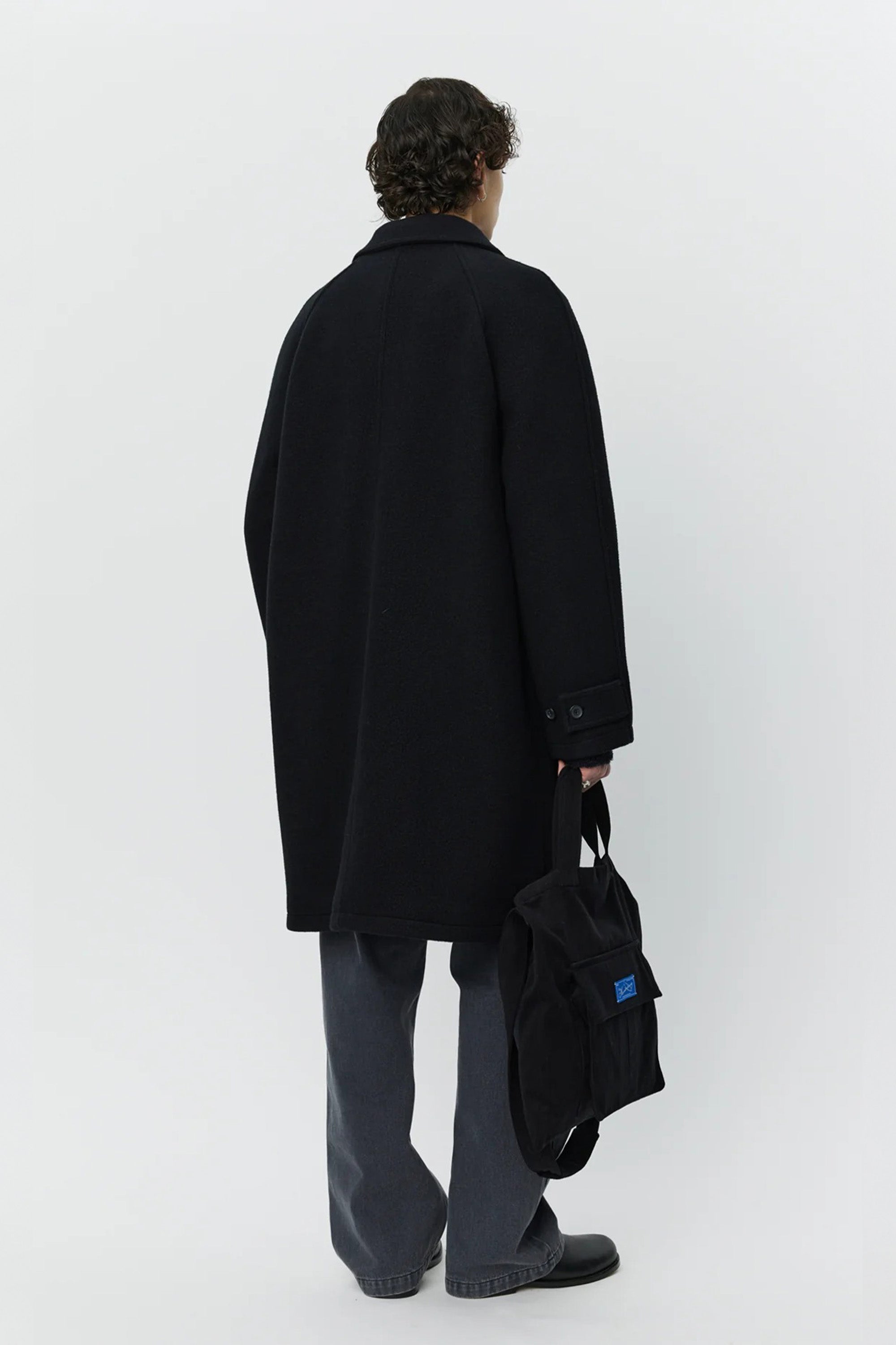 Accession Coat Black Recycled Wool