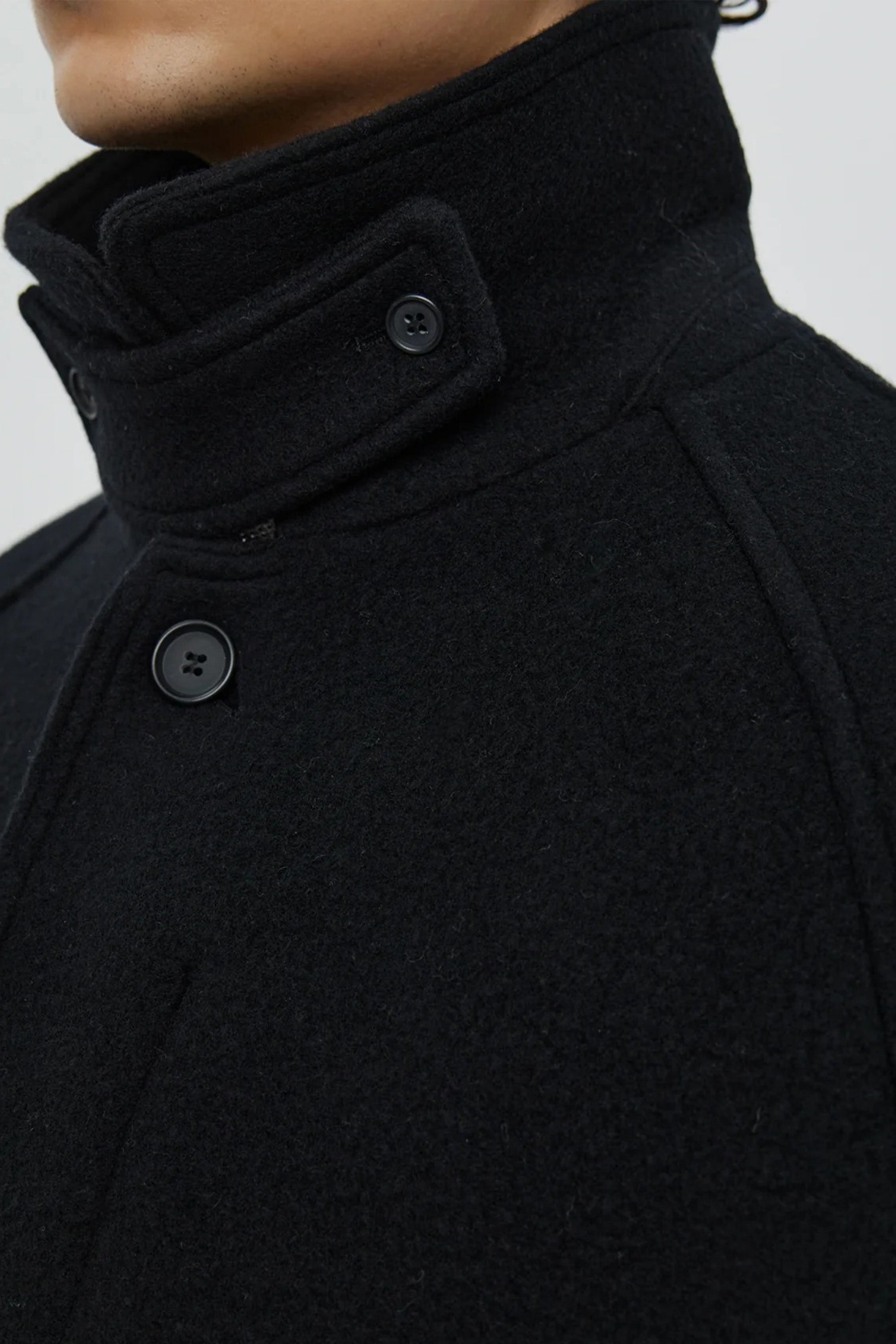 Accession Coat Black Recycled Wool_4