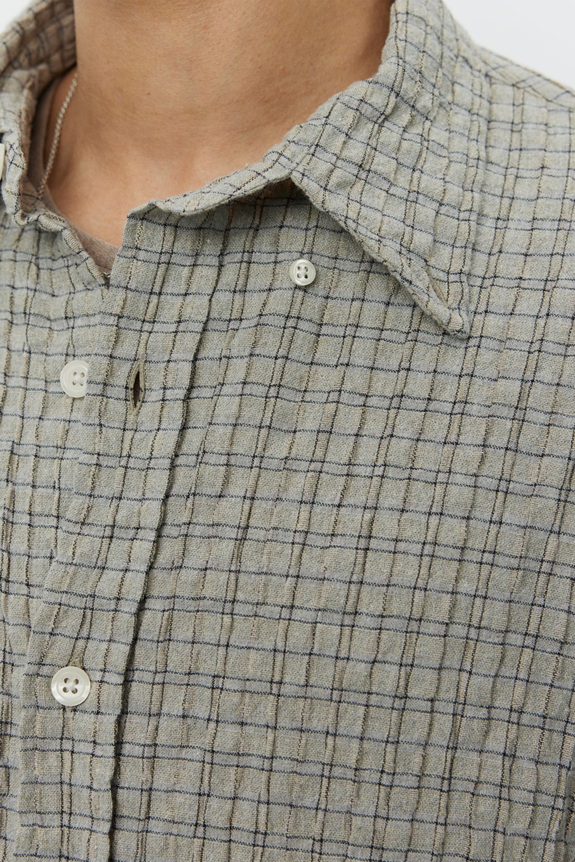 Button Down Shirt Grey Generation Check_4