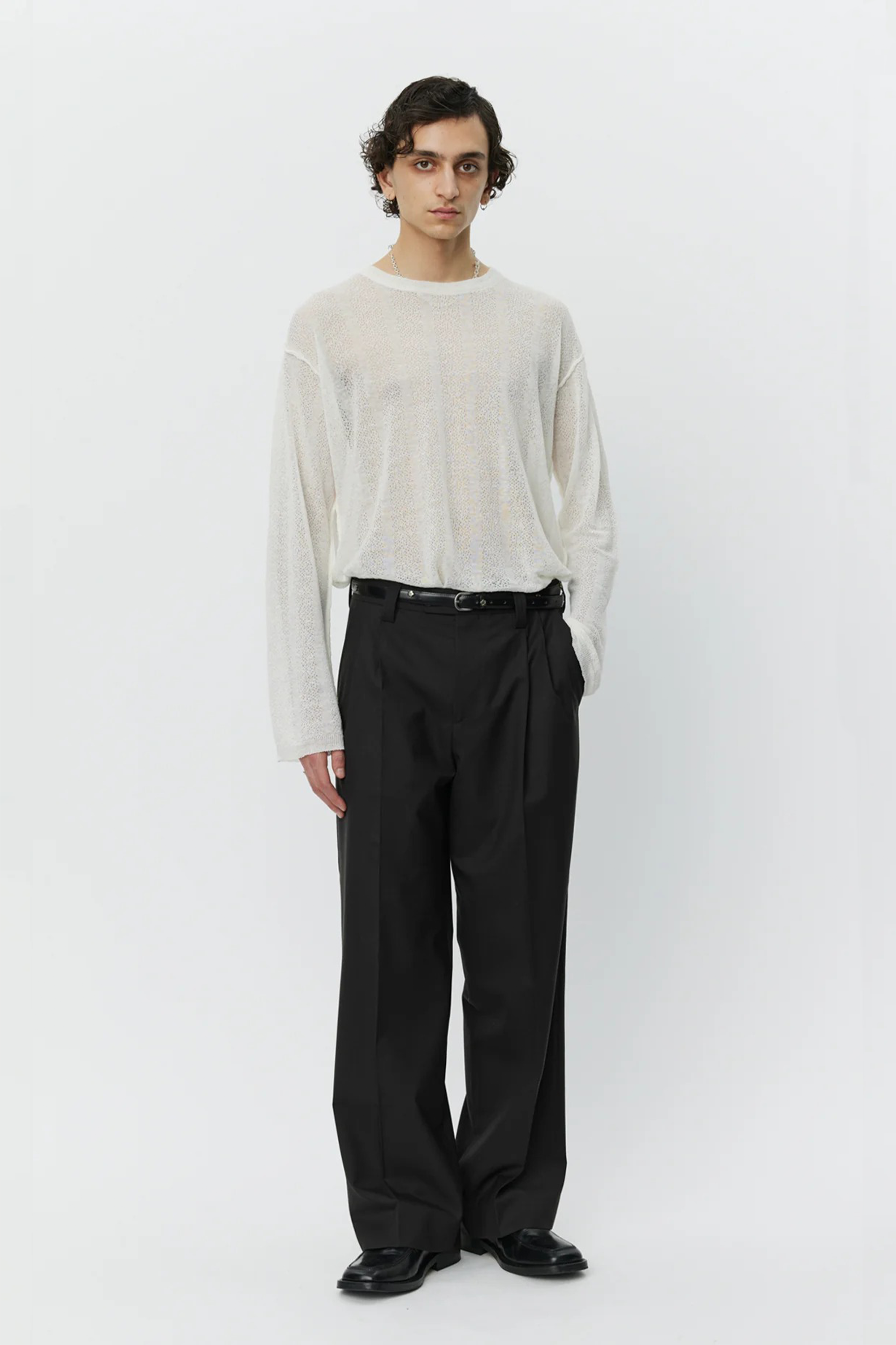 Classic Trousers Coffee Twill Wool_1