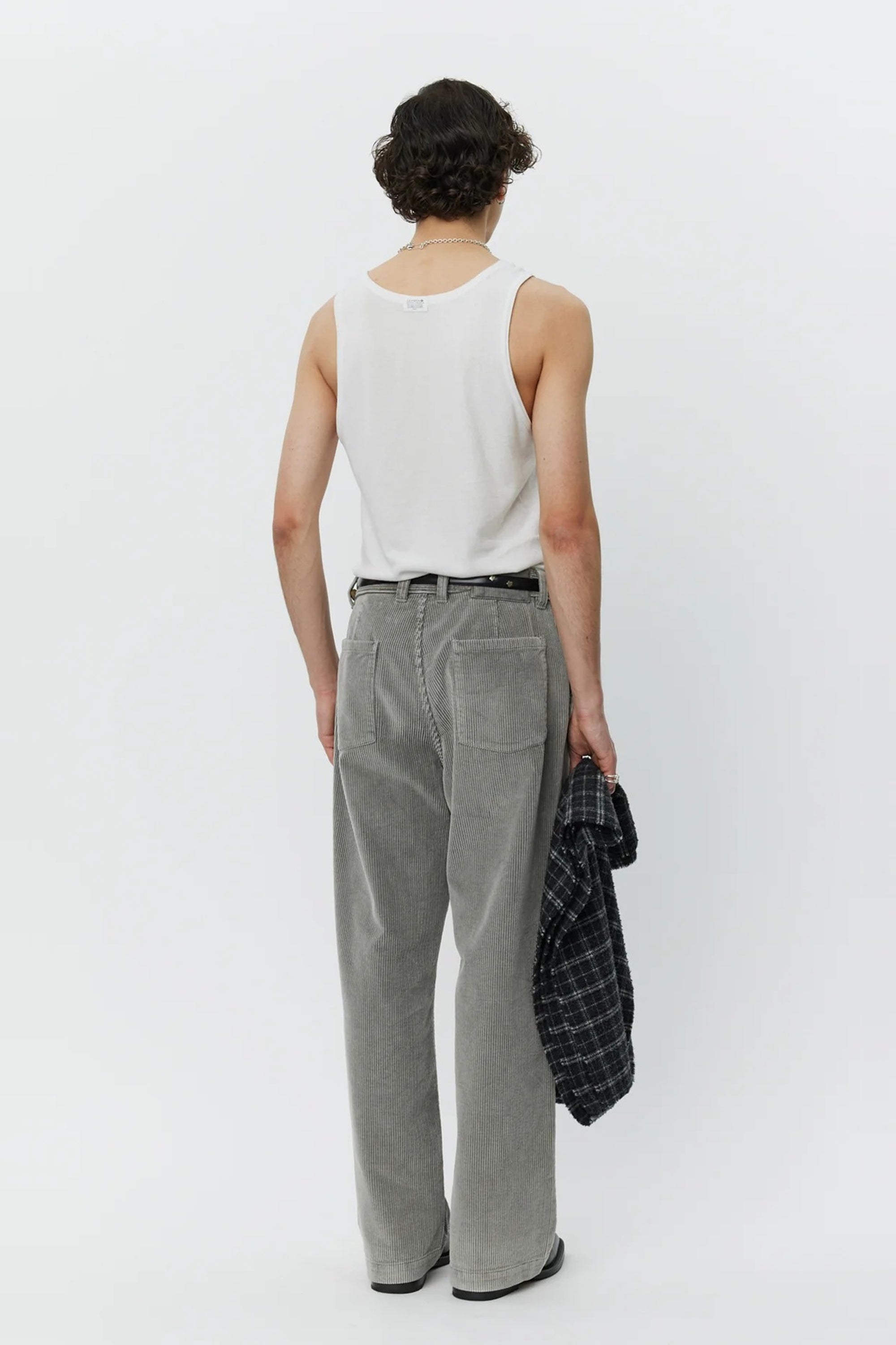Cord Trousers Stained Grey