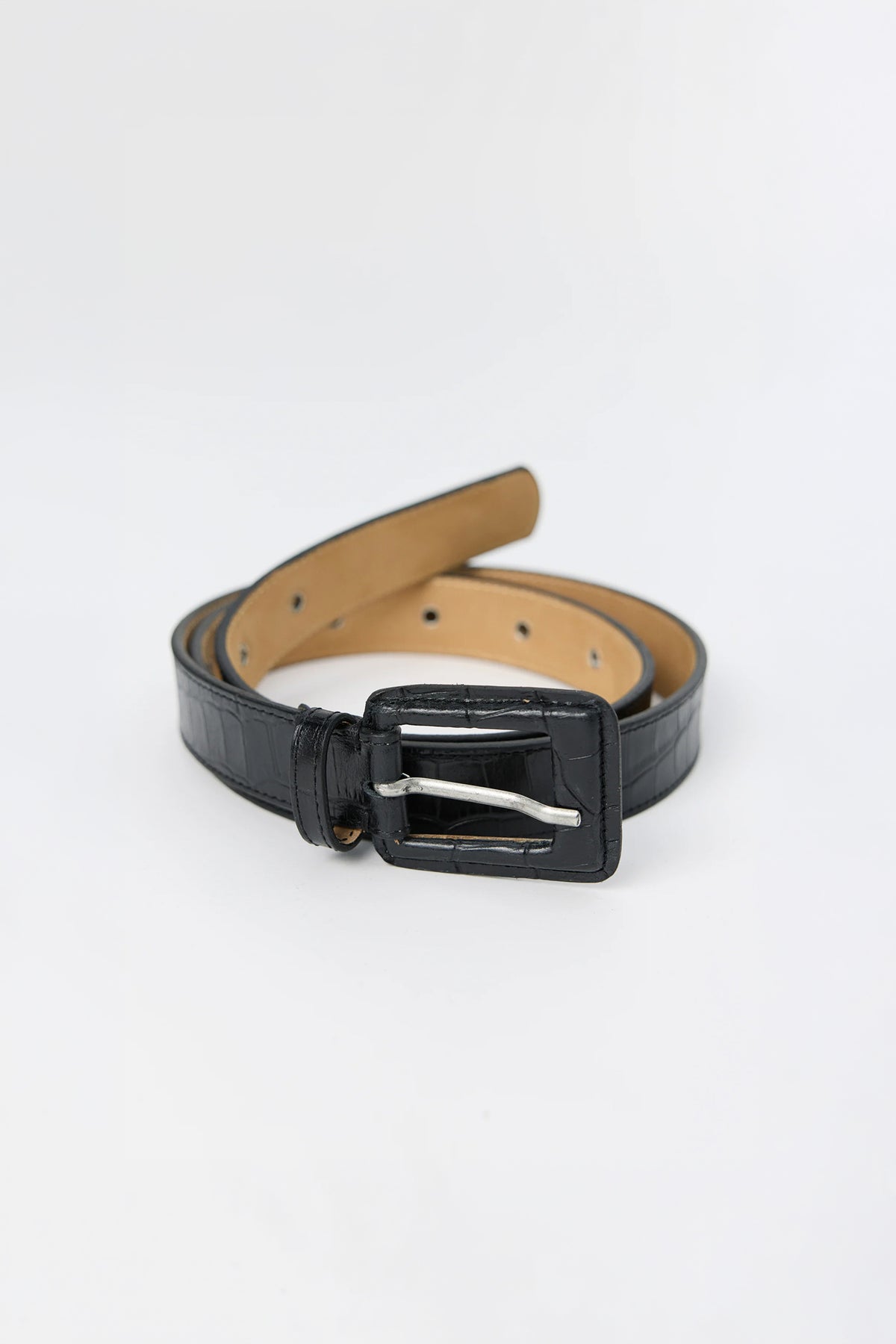 Drivers Belt Black Croc