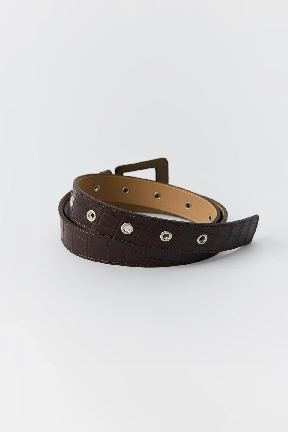 Drivers Belt Dark Brown Croc_2