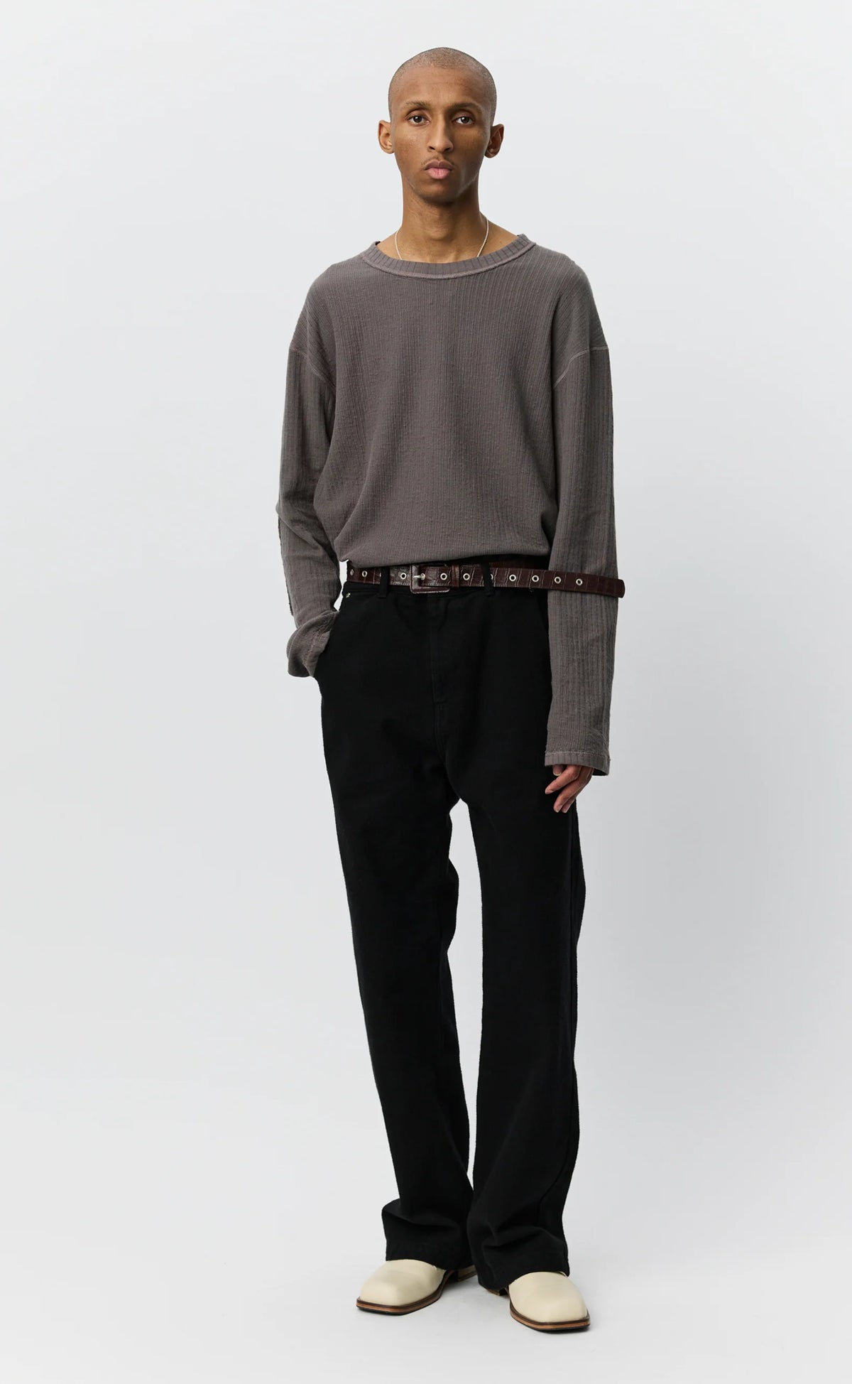 Drivers Belt Dark Brown Croc_4