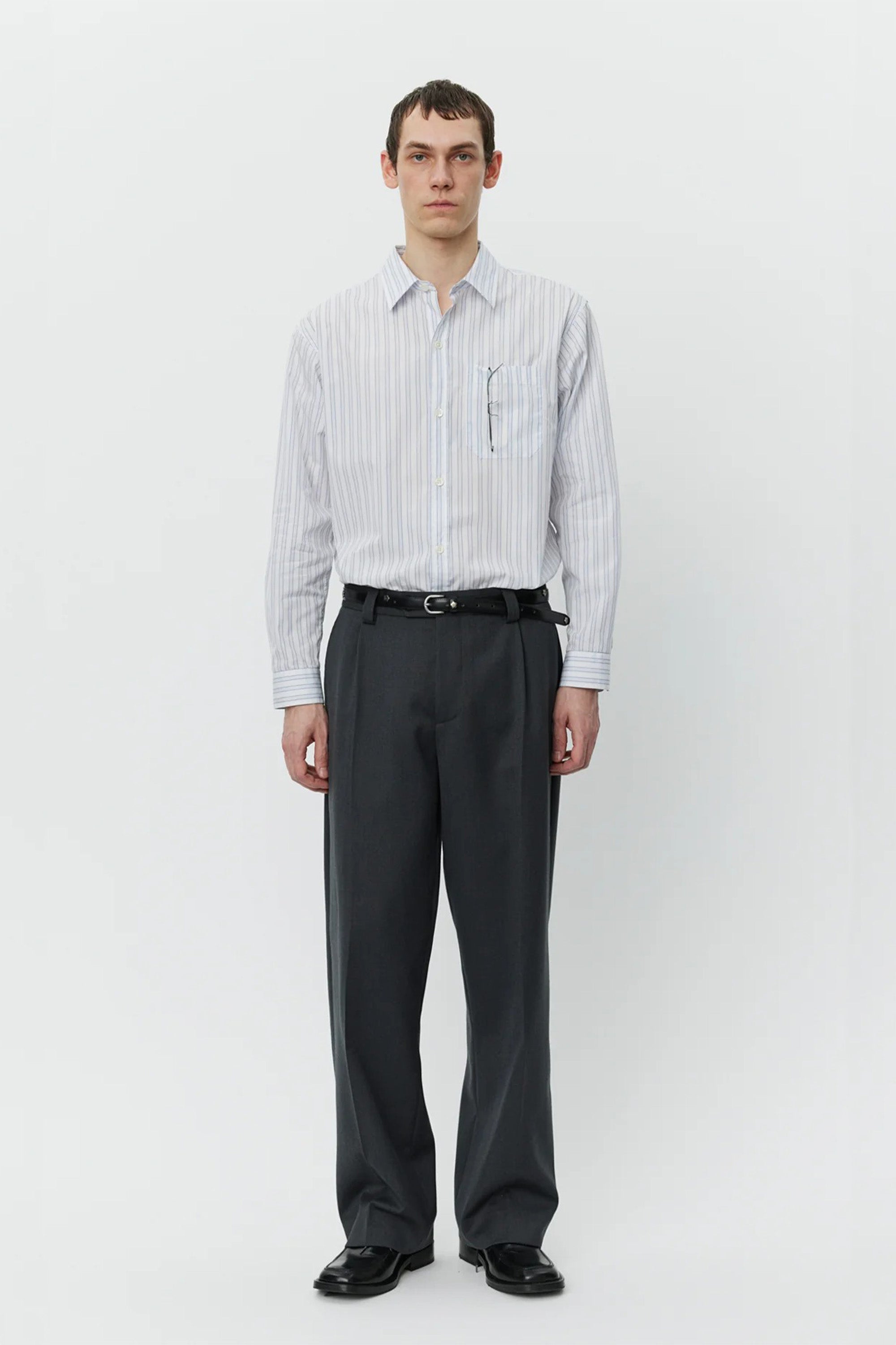Service Trousers Grey Twill Wool
