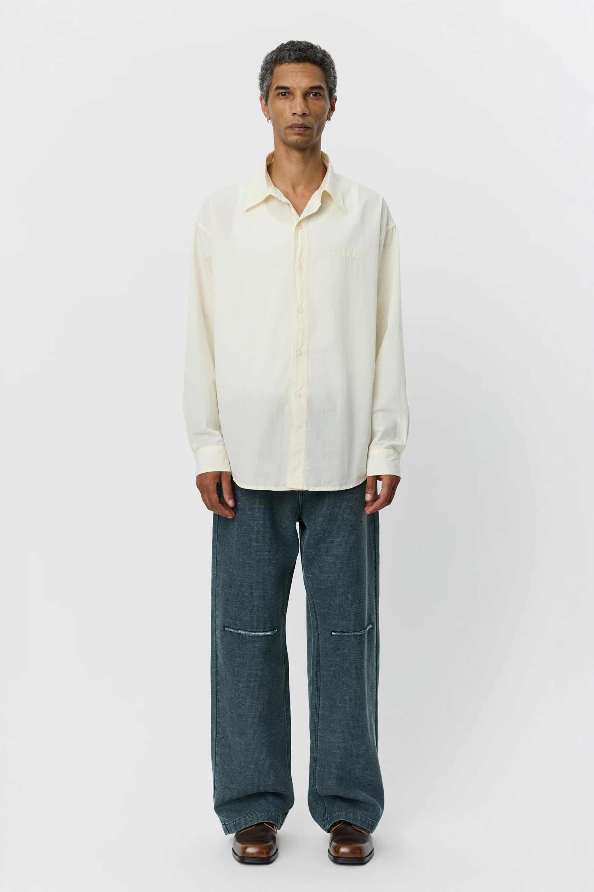 Essay Shirt Off White Micro Check_1