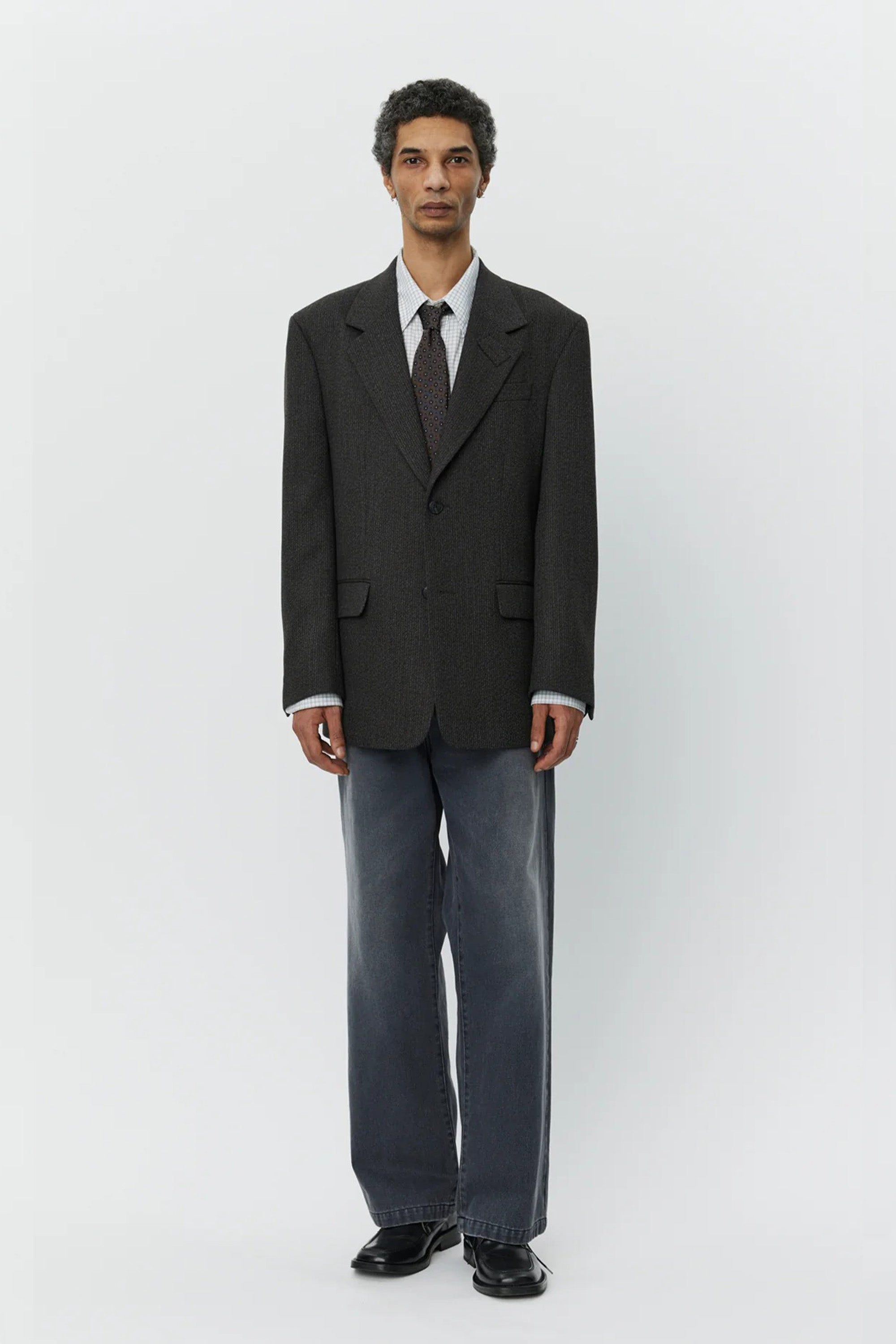 Estate Jacket Brown Melange Stripe_1