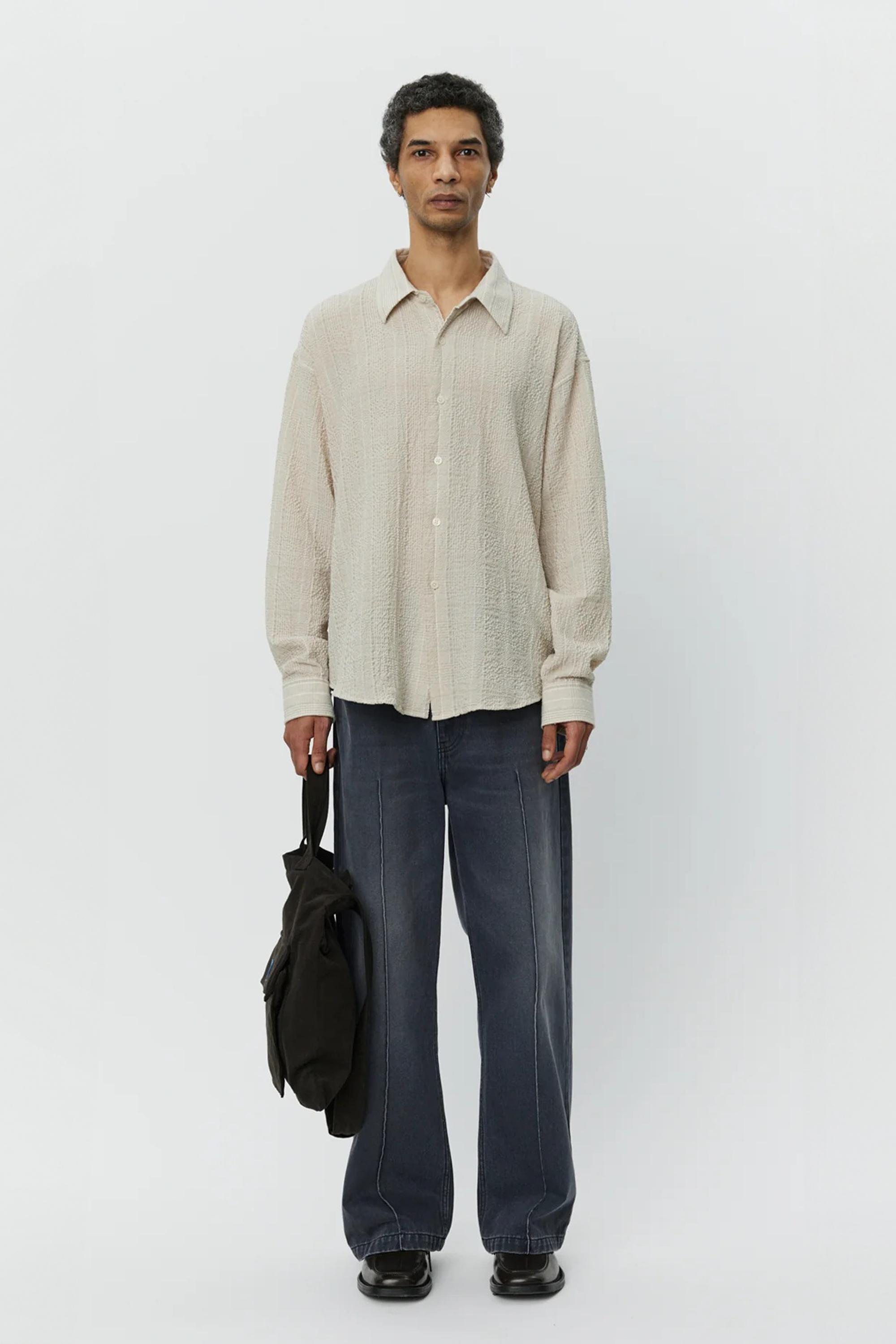 Exact Shirt Dusty Seersucker Check