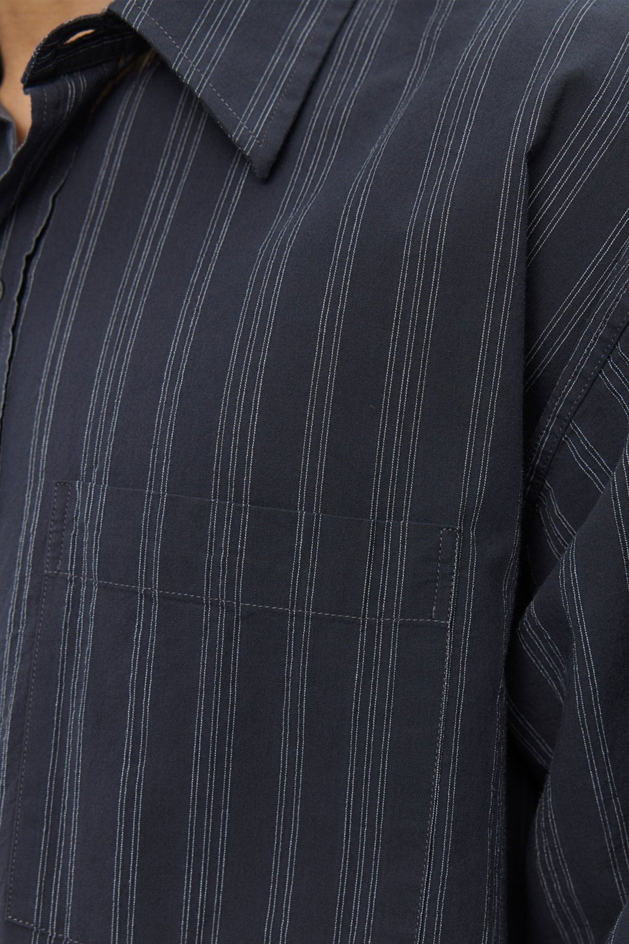 Executive Shirt Dark Grey Double Stripe_4