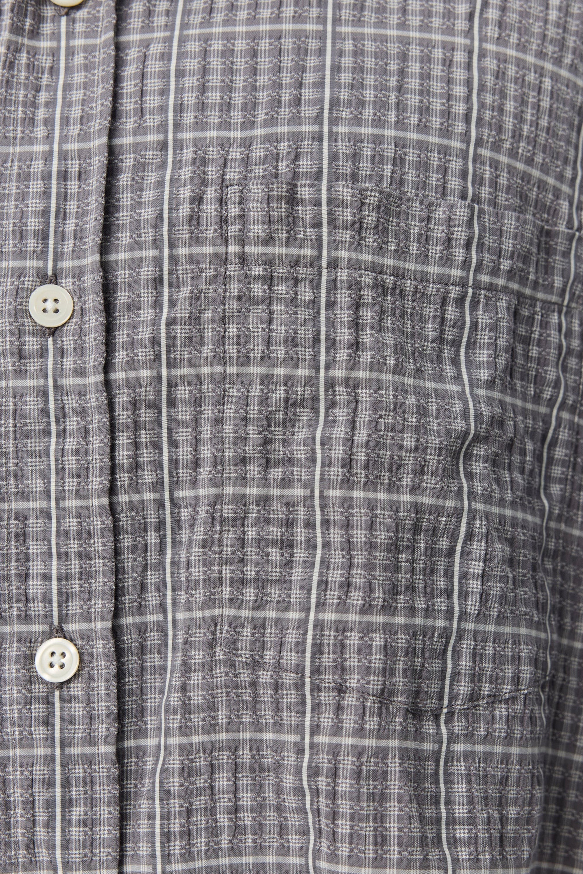 Executive Shirt Grey Textured Check_4
