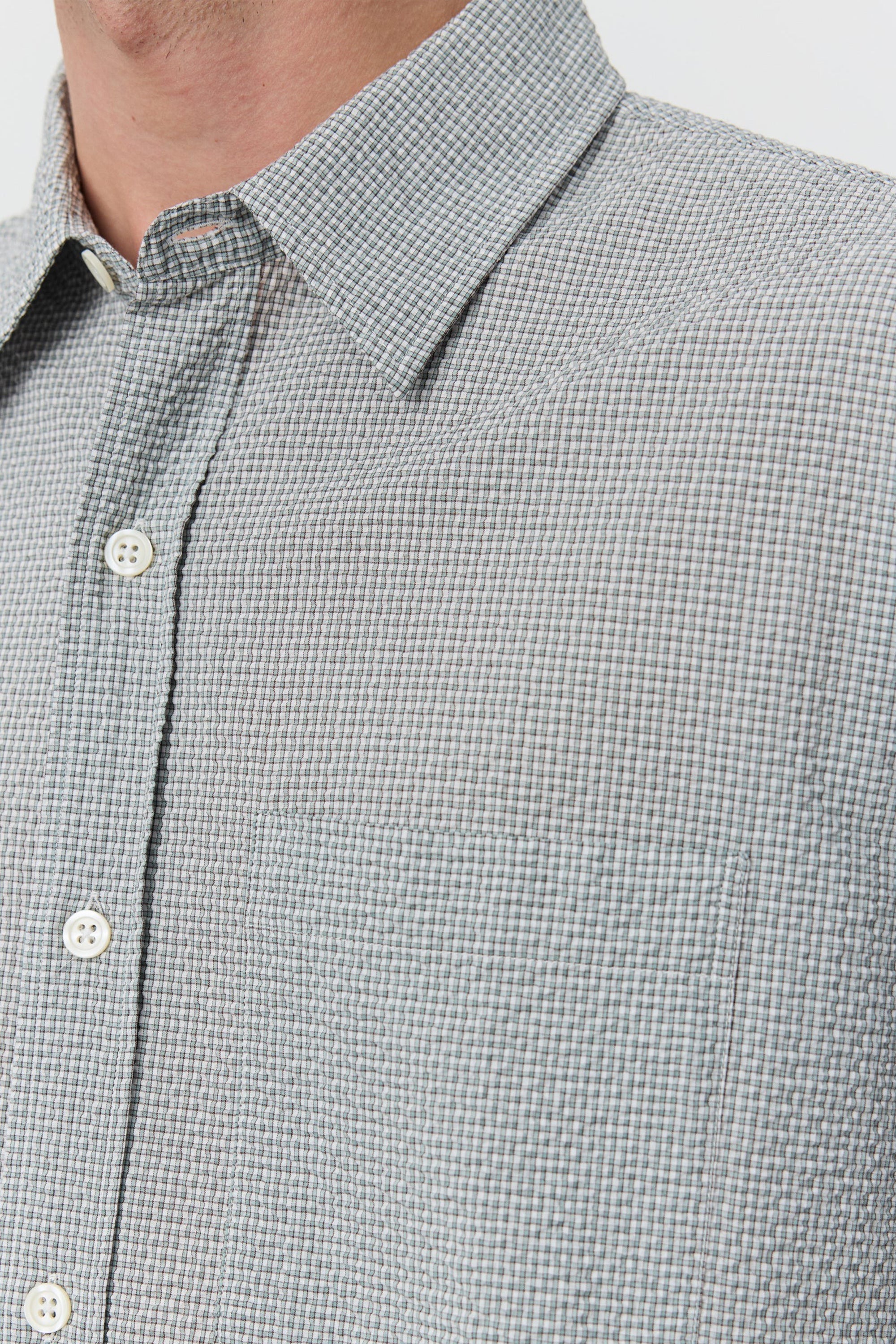 Executive Shirt Textured Bottle Grey Check_4