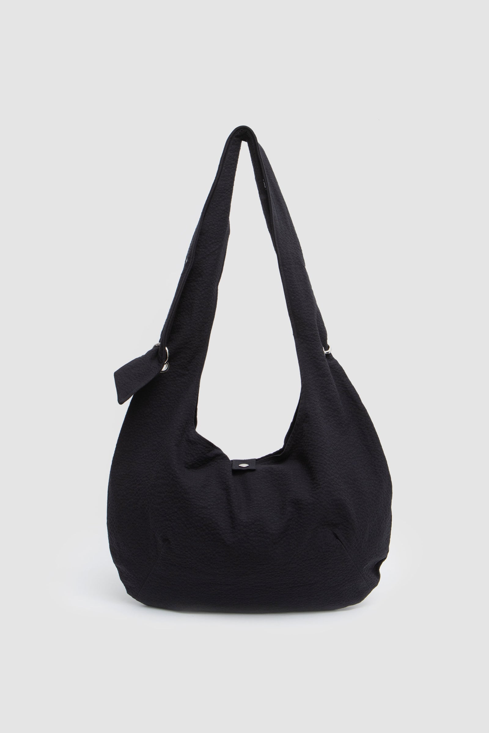 SPORTIVO [Eyelet shoulder bag black seersucker]