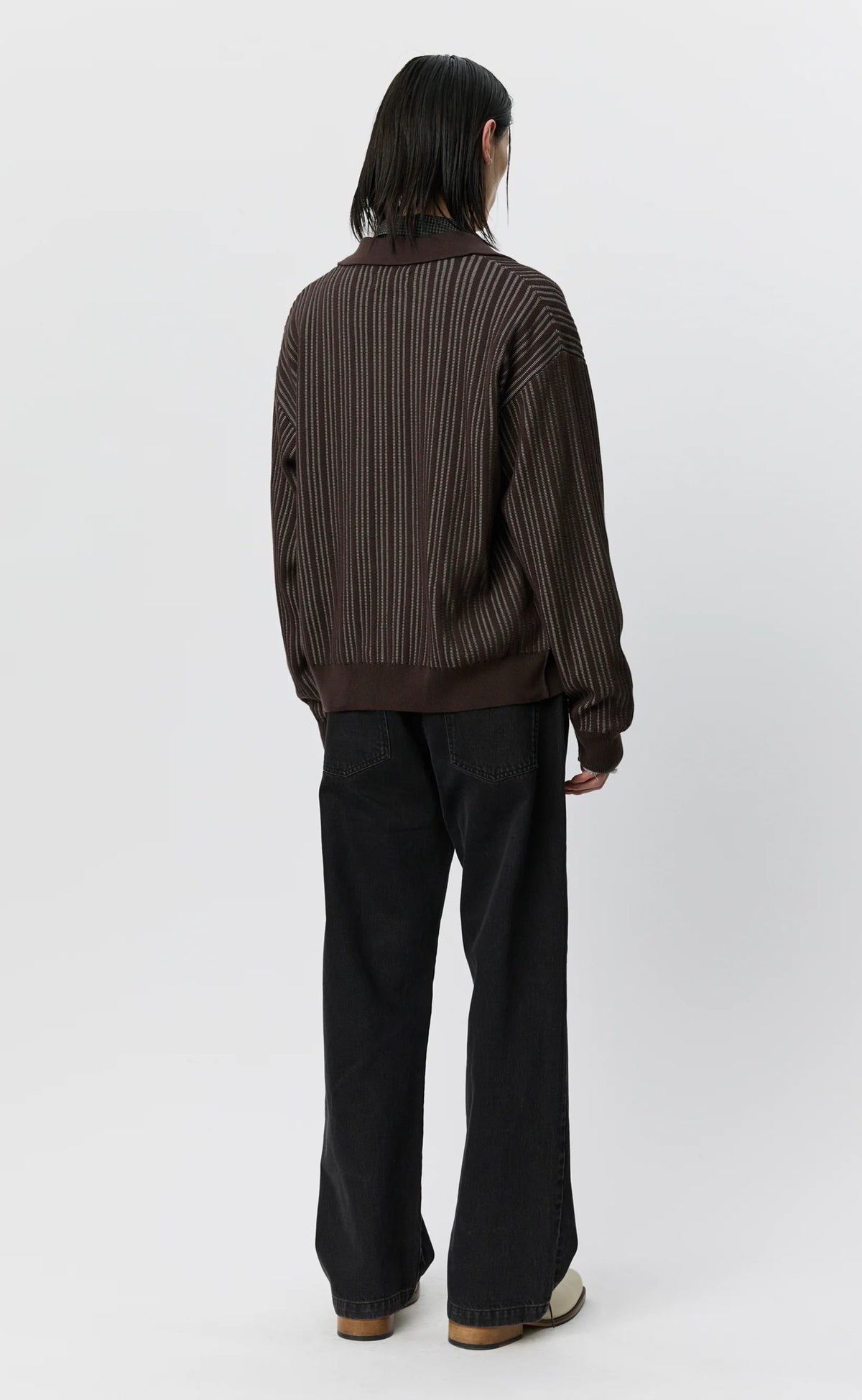 Formal Cardigan Cookie Stripe Rib_4