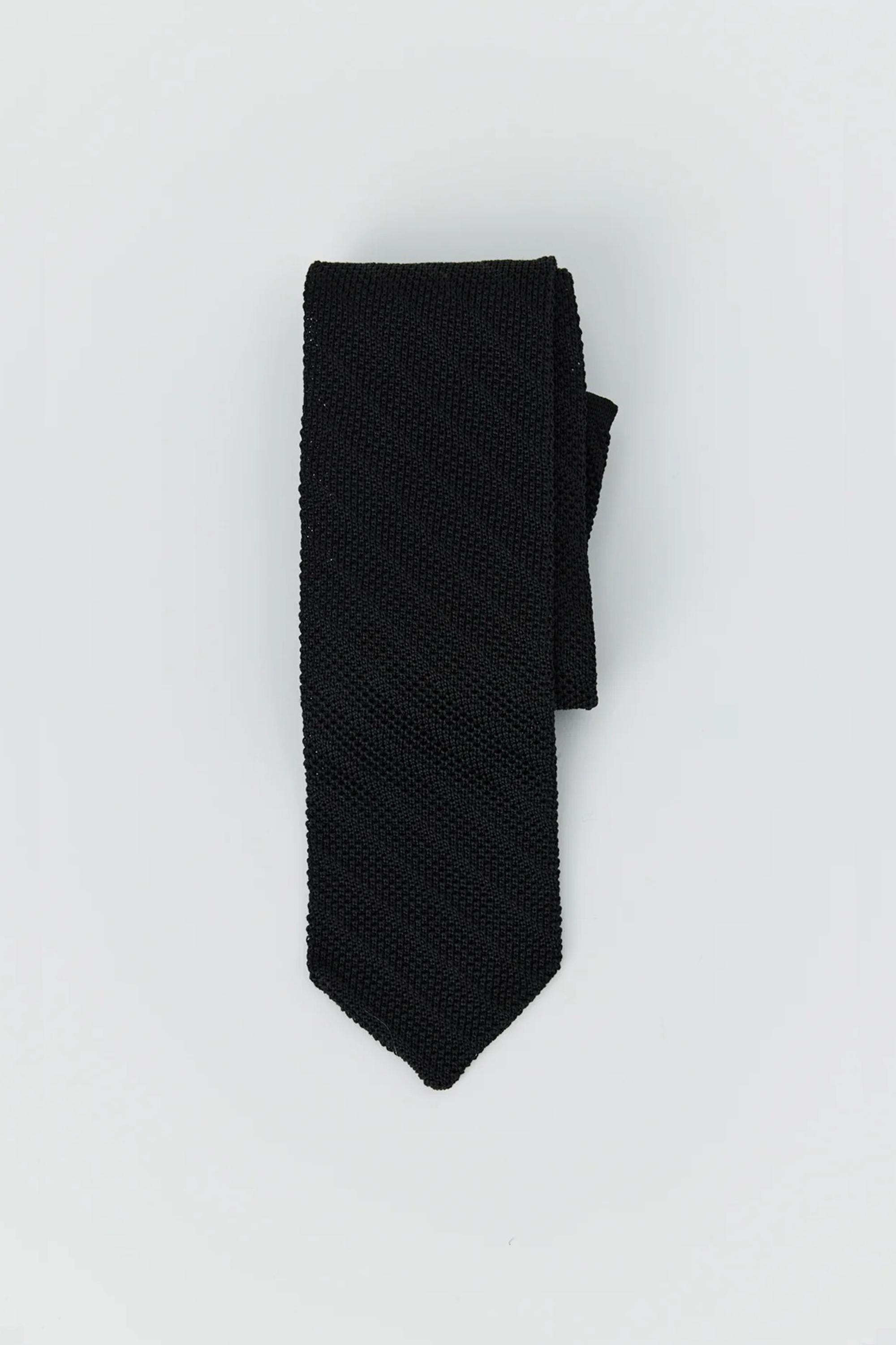 Formal Tie Black Knitted Stripe_1