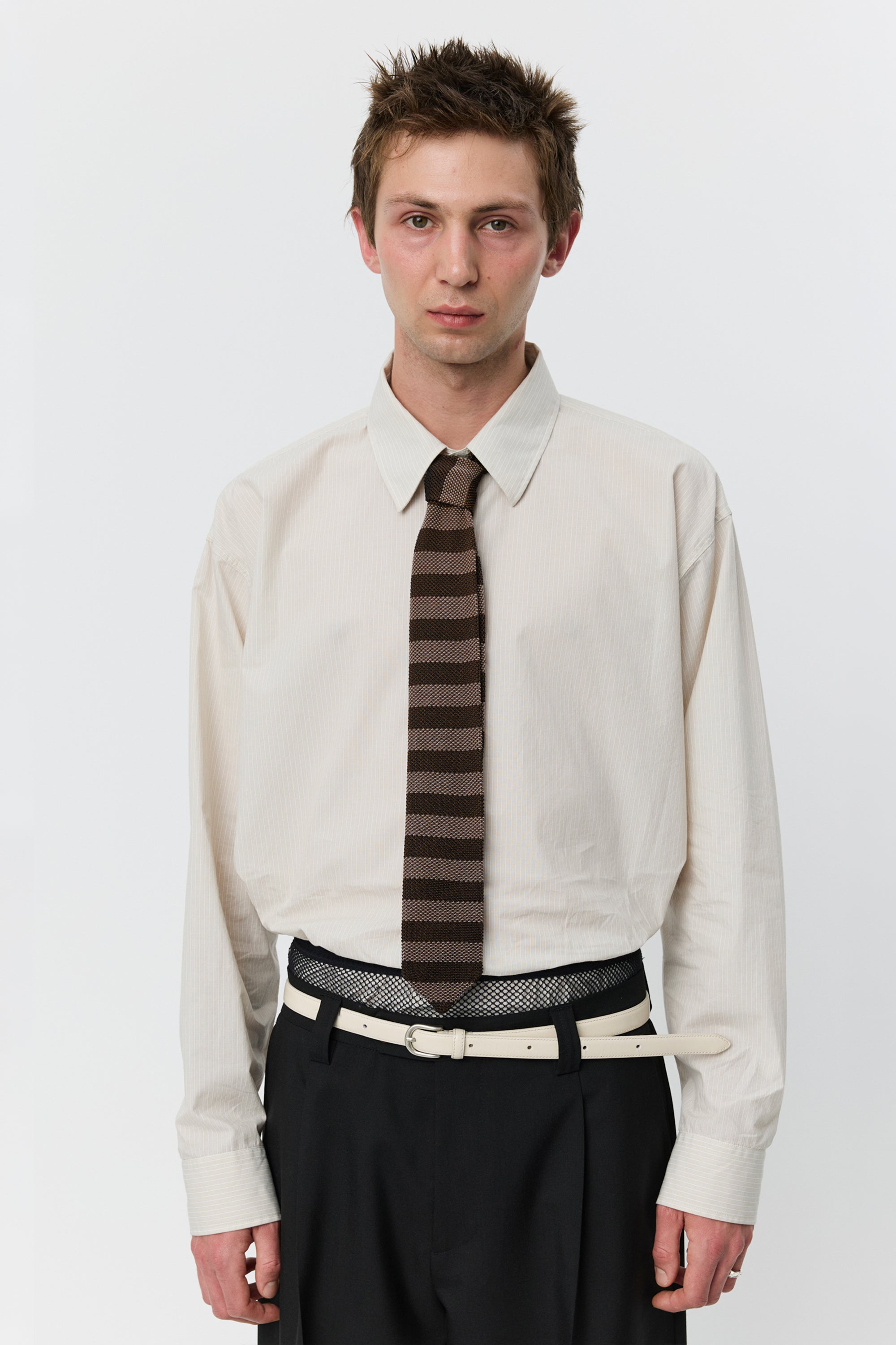 Formal Tie Brown Candy Stripe