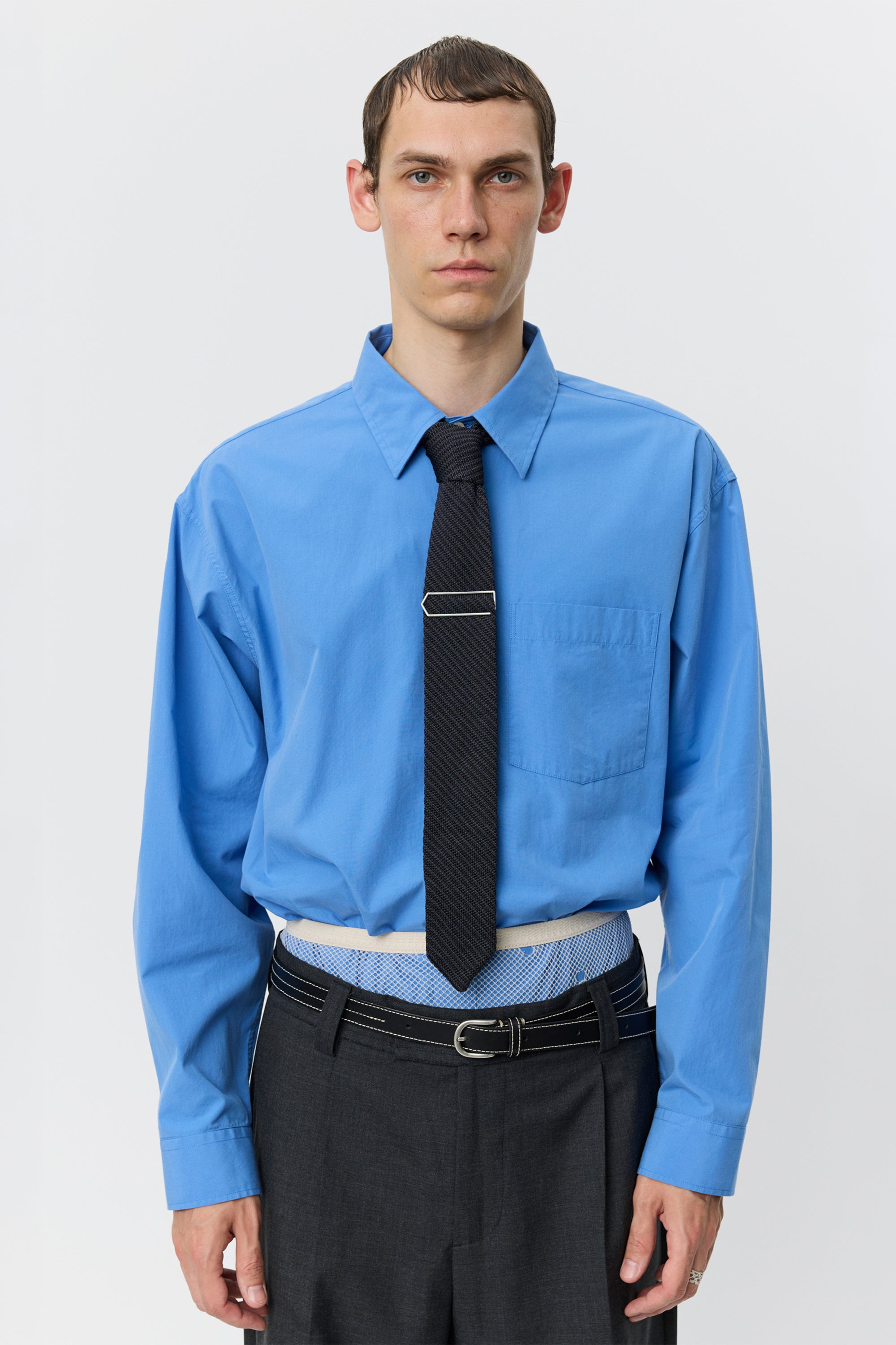 Formal Tie Dark Grey Stripe