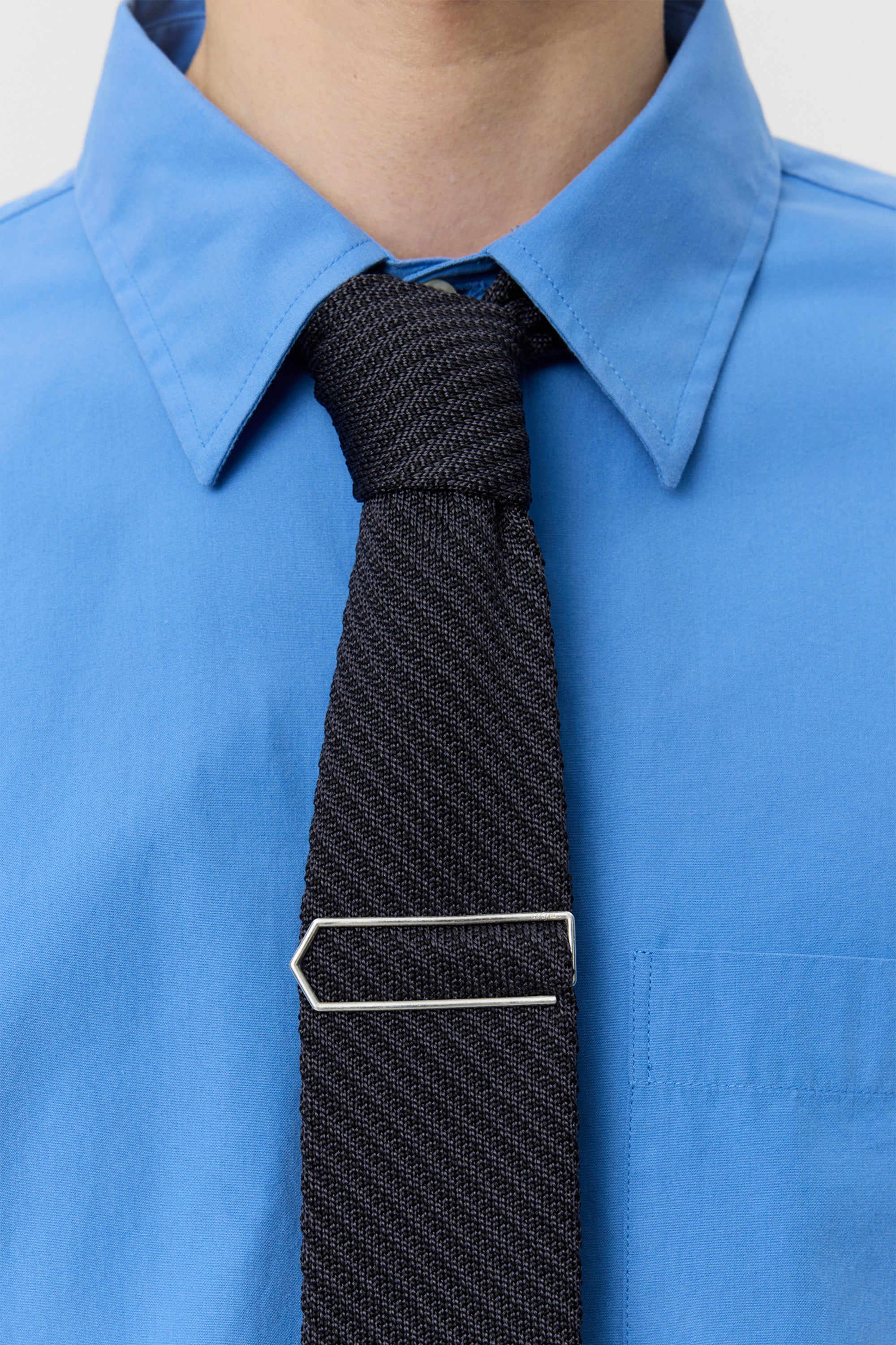 Formal Tie Dark Grey Stripe