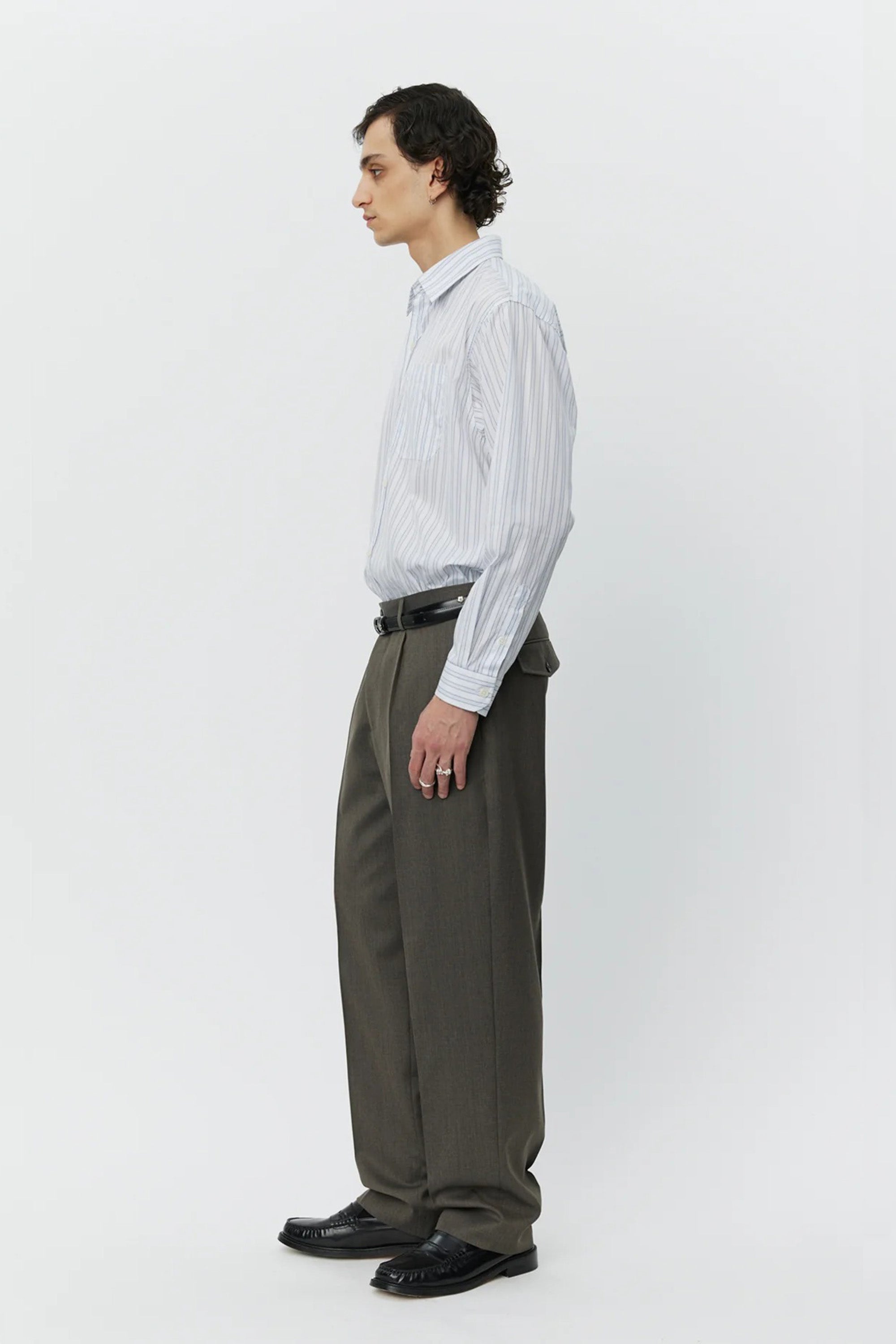 Formal Trousers Taupe Wool