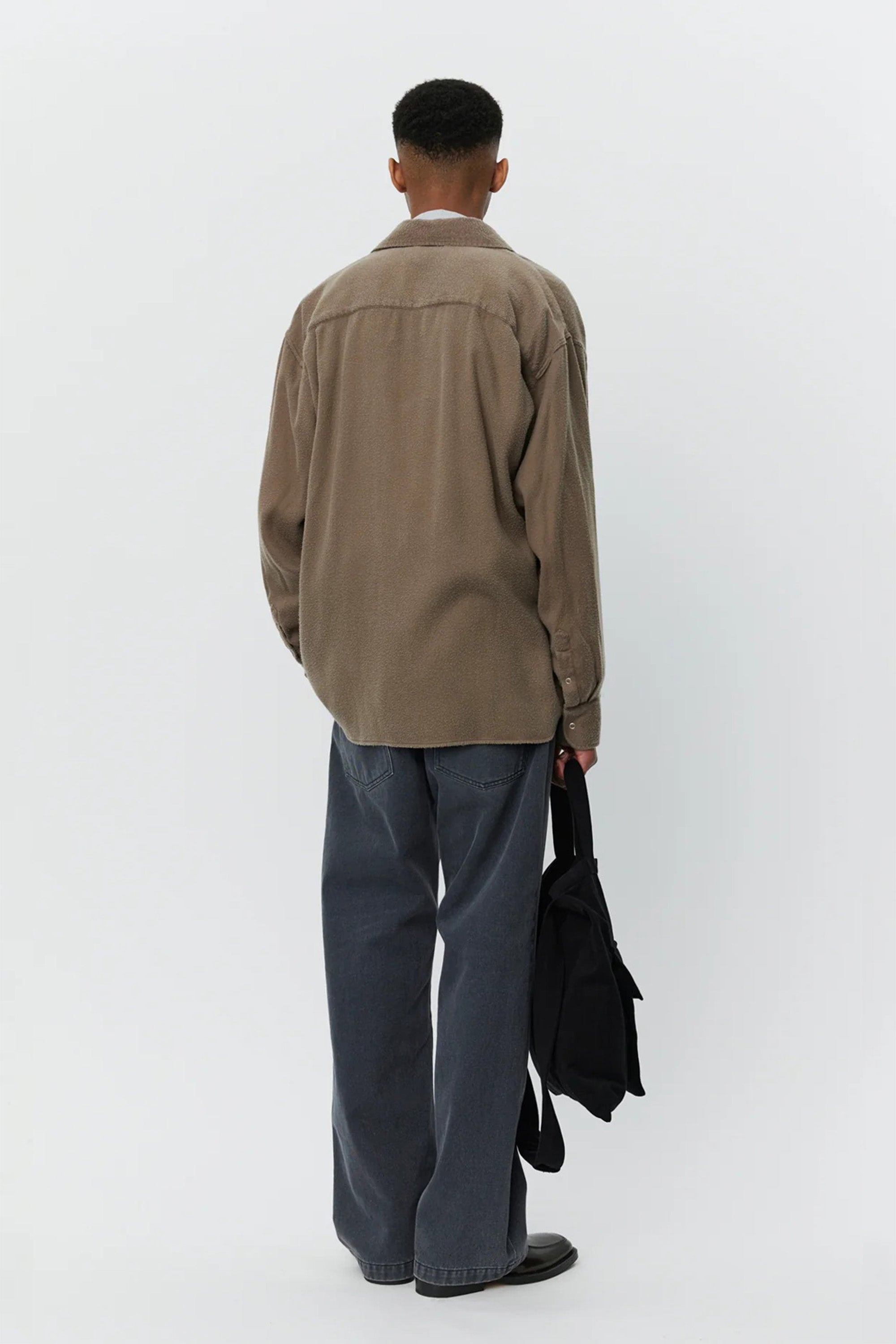 Gambler Shirt Dark Taupe Fuzz_4