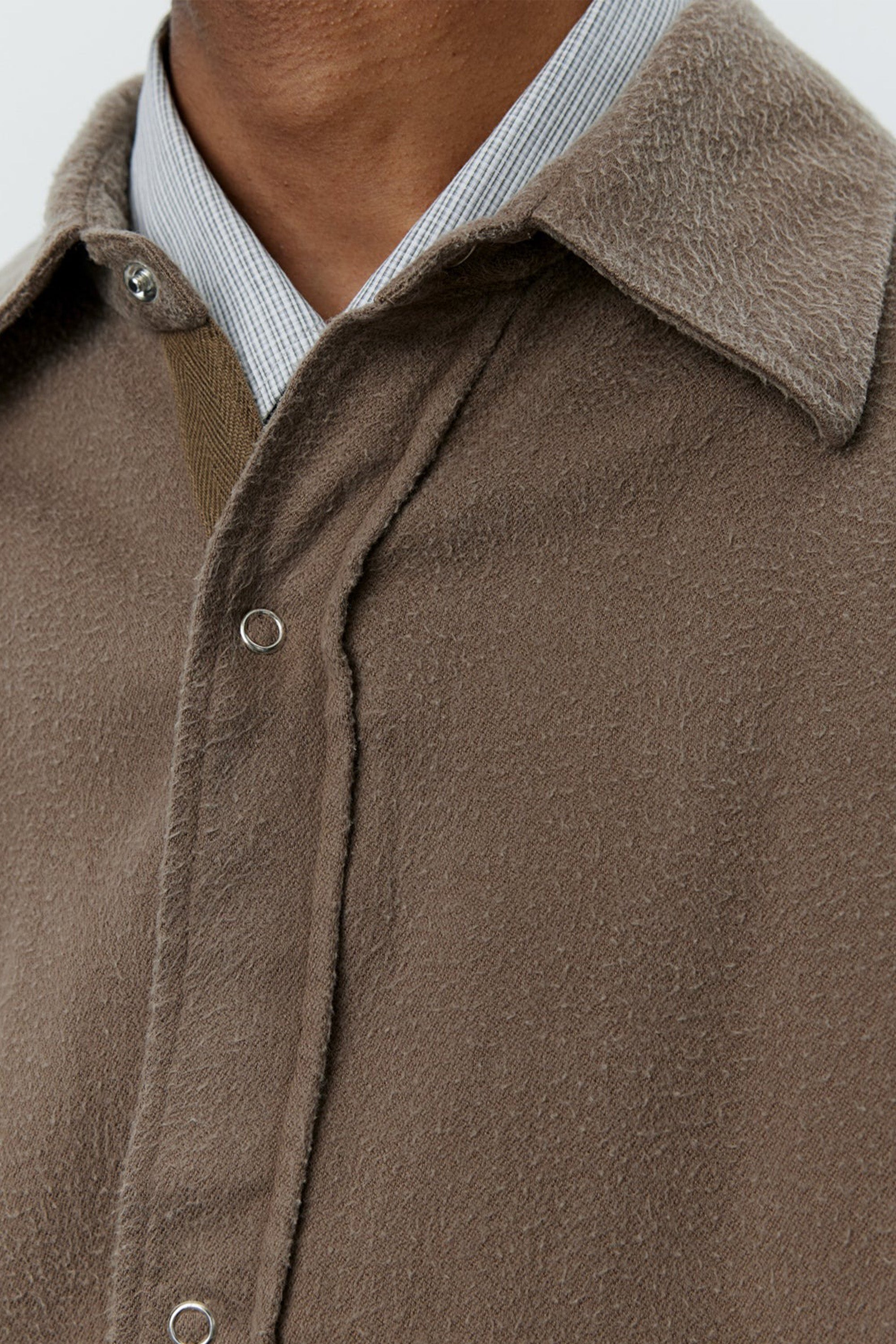 Gambler Shirt Dark Taupe Fuzz