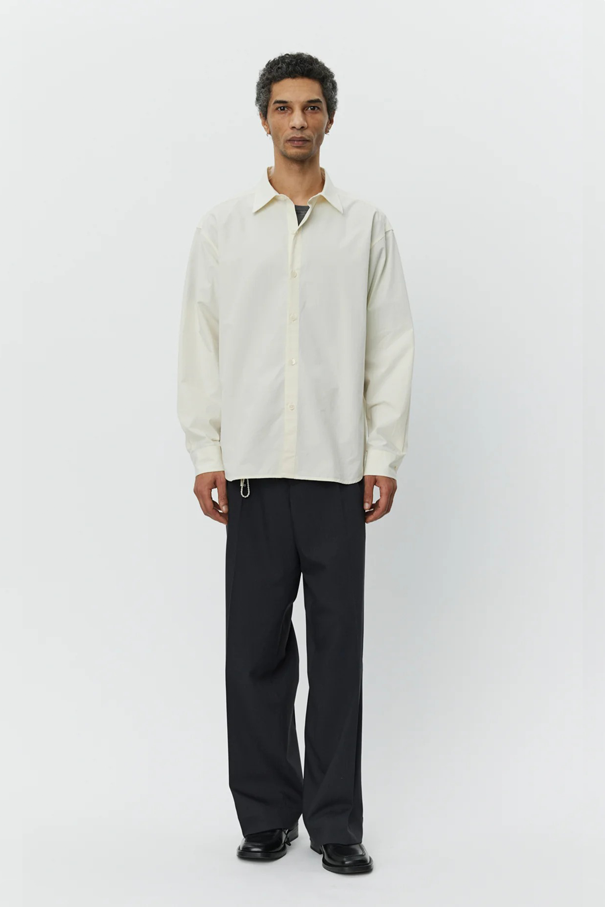 Generous Shirt Warm White Poplin