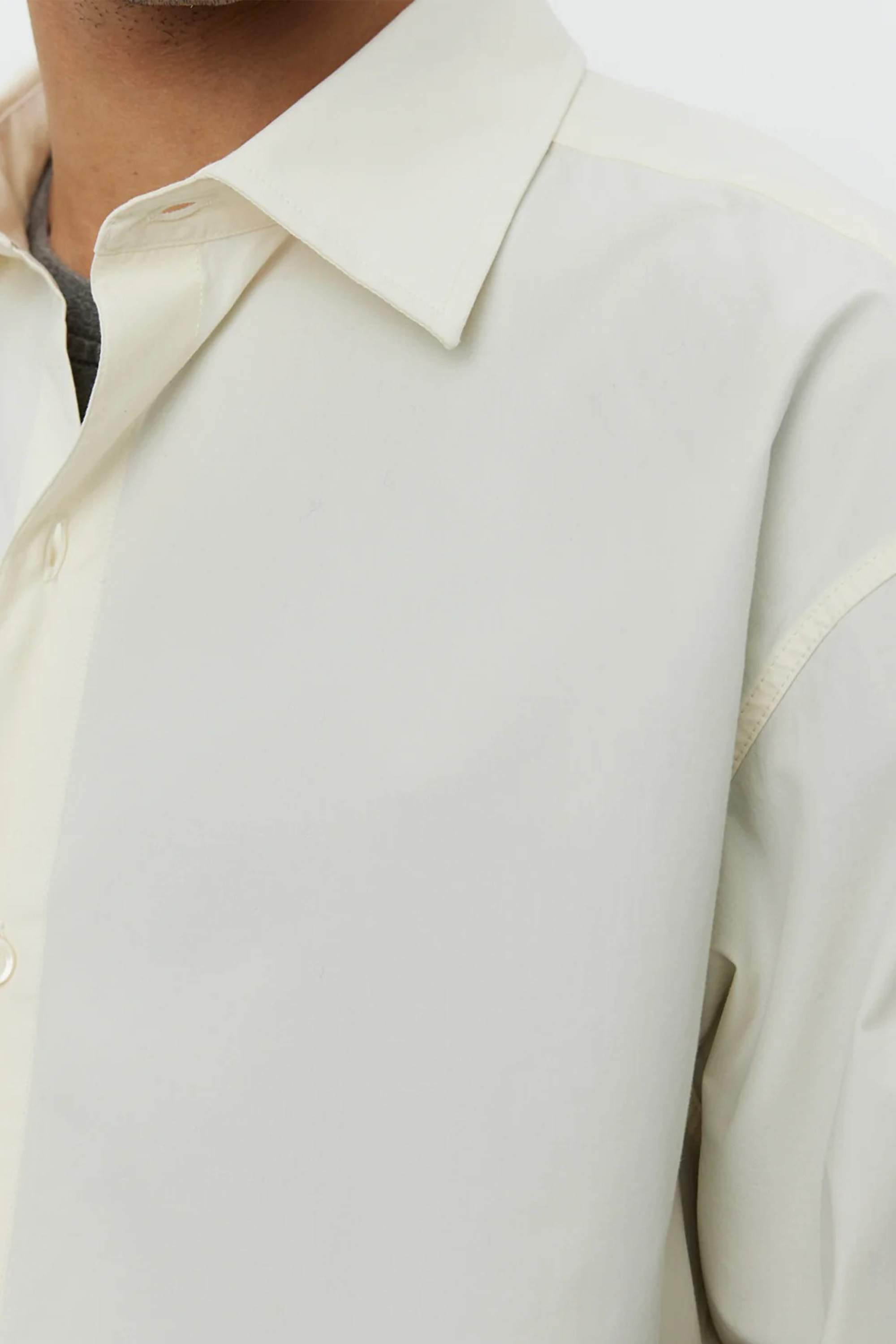 Generous Shirt Warm White Poplin